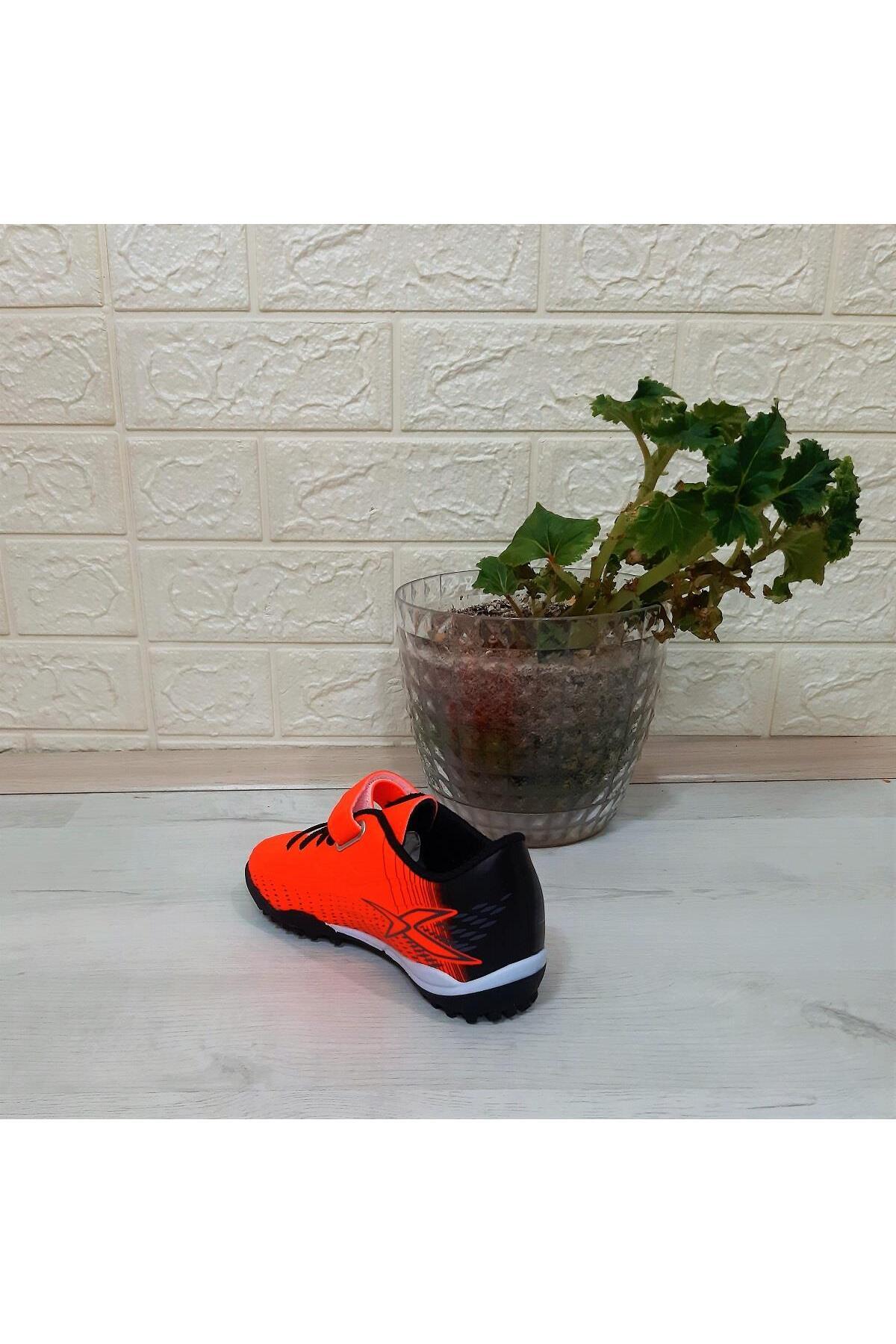 کفش Kinetix فوتبال برتون J Turf Neonorange Velcro Turf اورجینال - تصویر 6