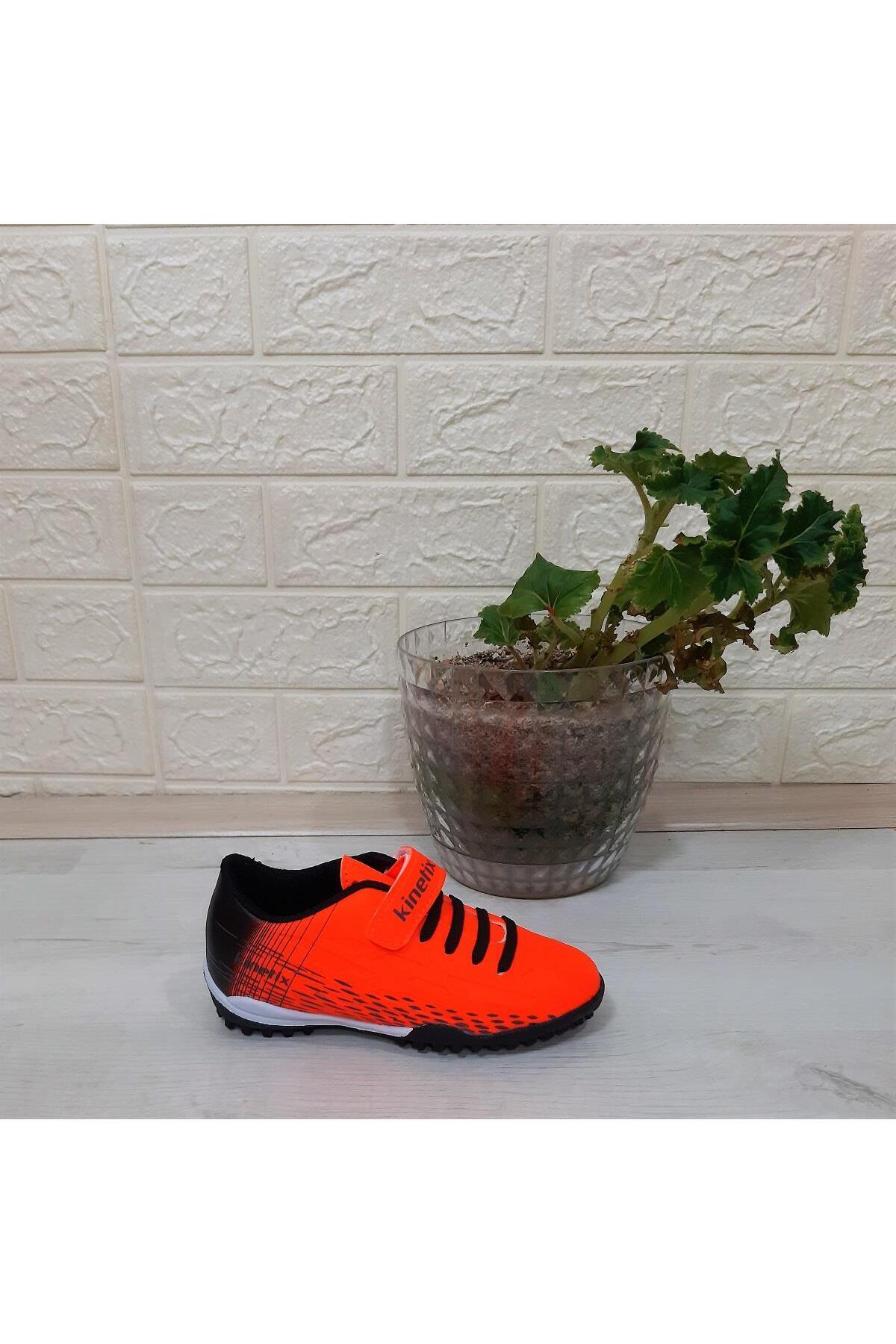 کفش Kinetix فوتبال برتون J Turf Neonorange Velcro Turf اورجینال - تصویر 5