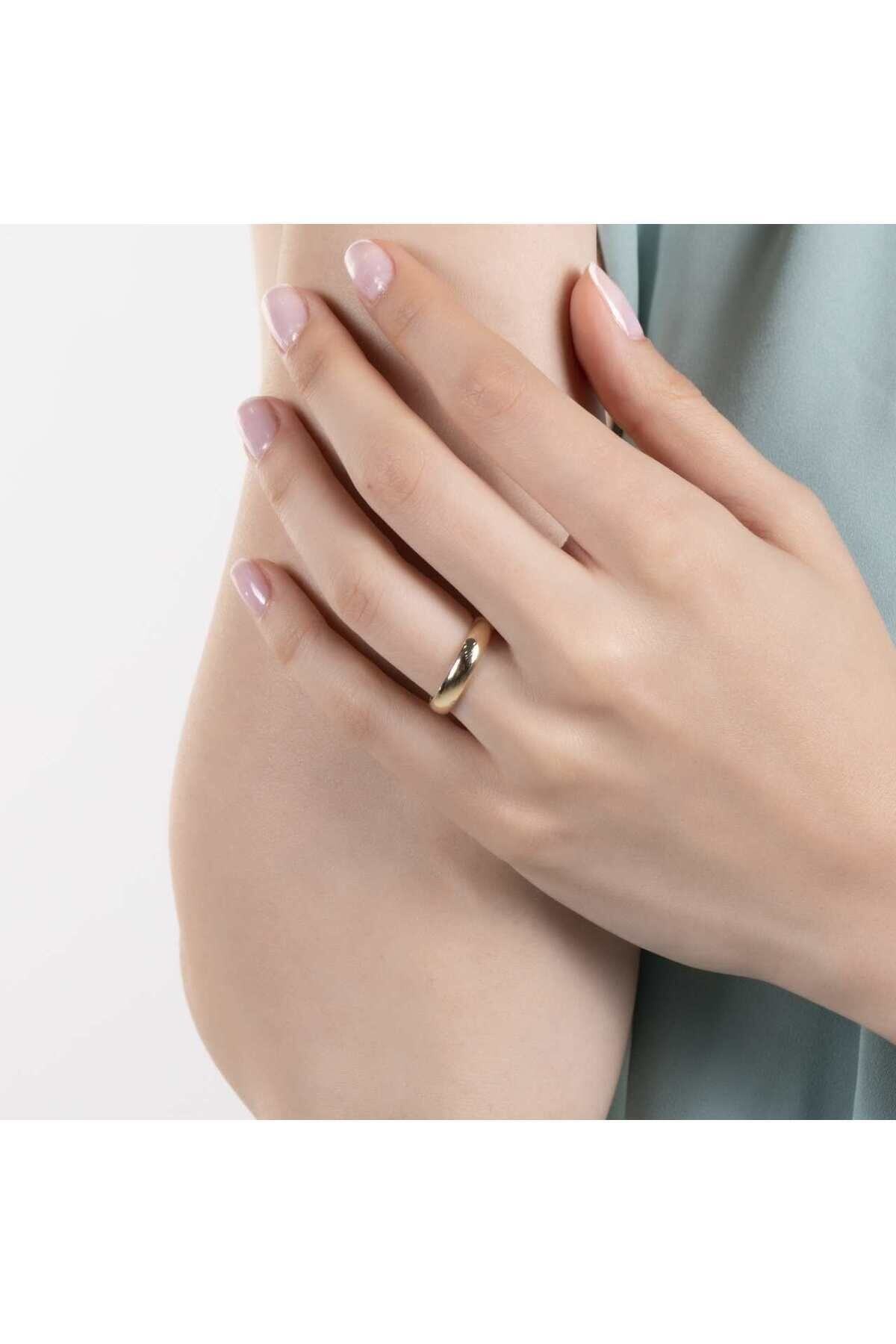 Klassischer Ehering, 3 mm, 14 Karat massiver Ehering - 