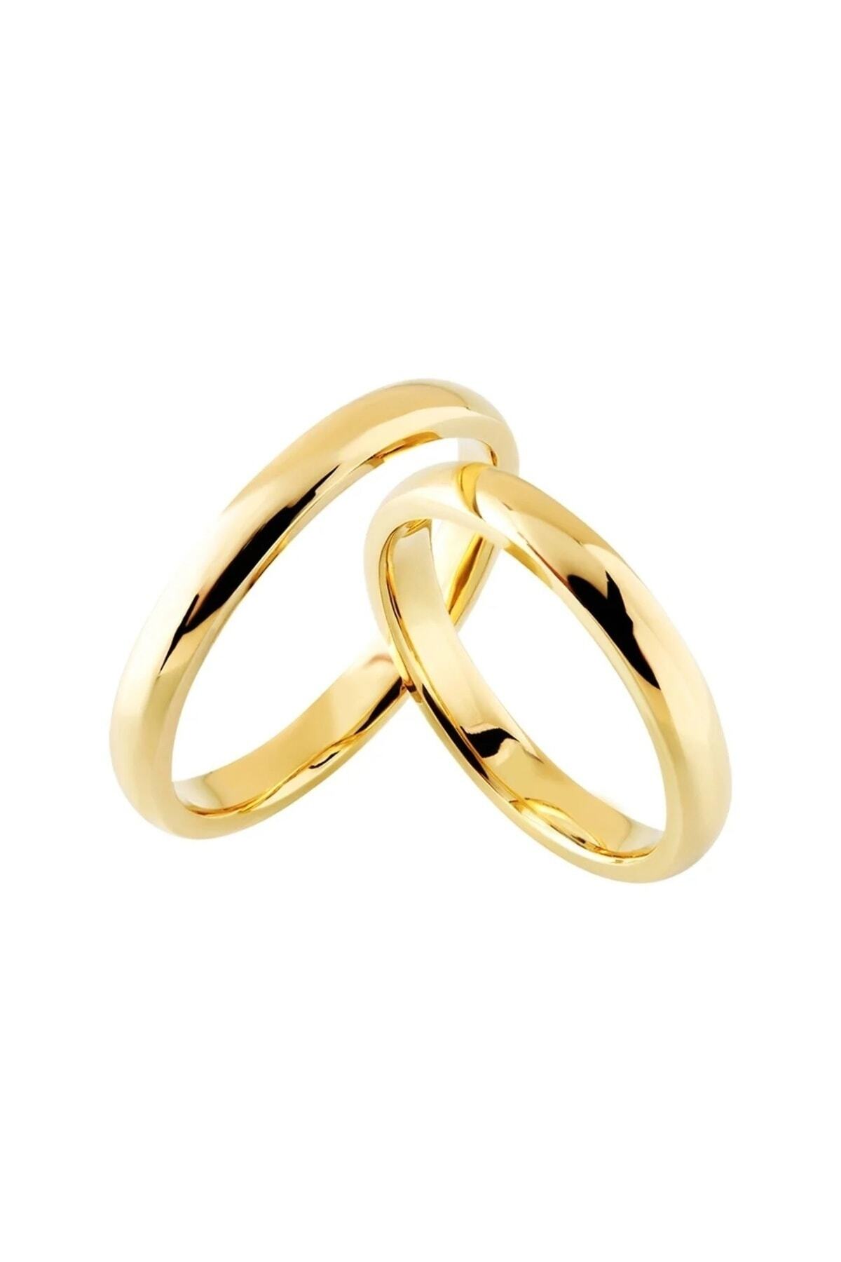 Klasik Alyans 3mm 14 Ayar Içi Dolu Alyans - Kefren