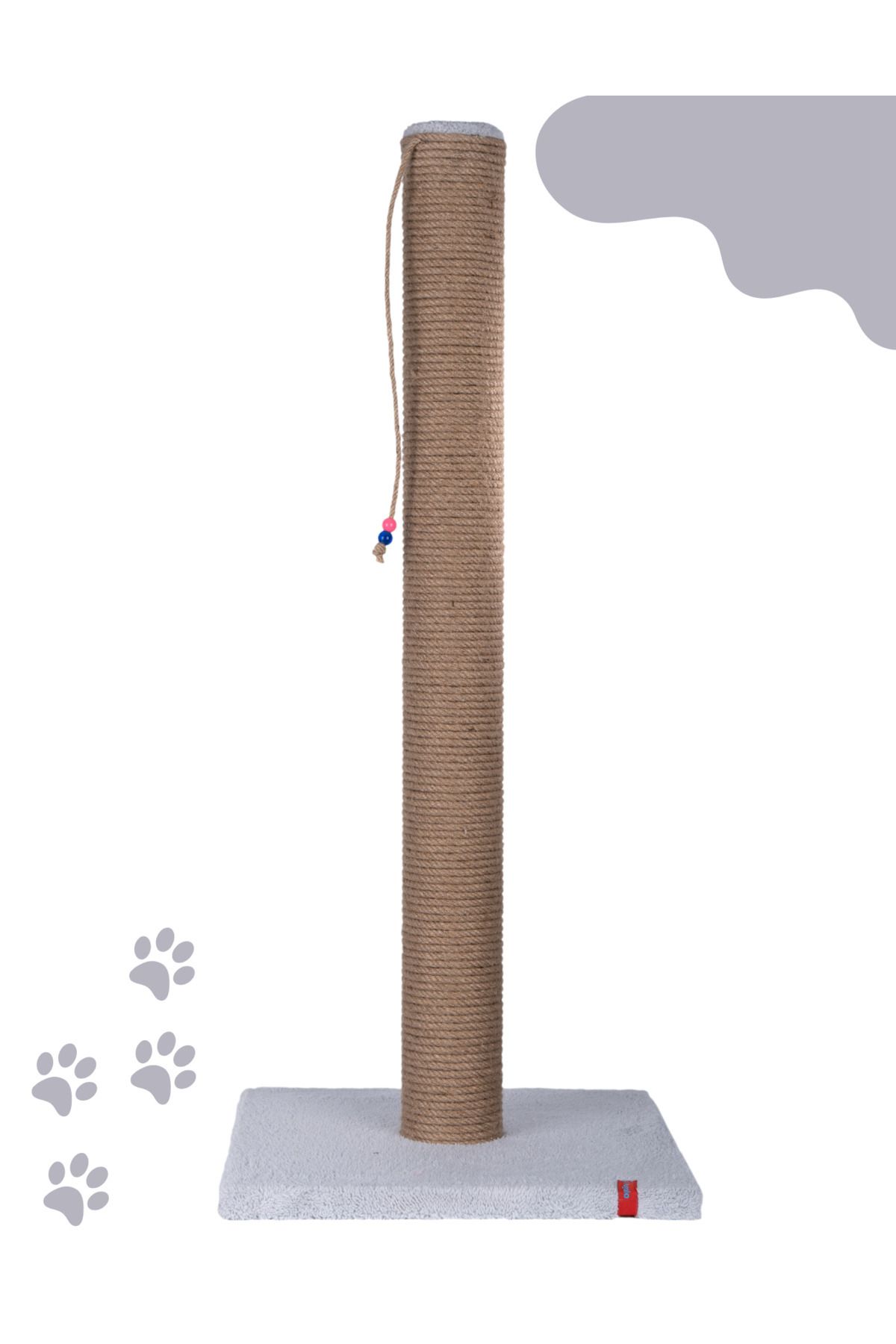 PUGALO-90cm Thick Pipe Giant Scratching Board with Catnip Gray 3