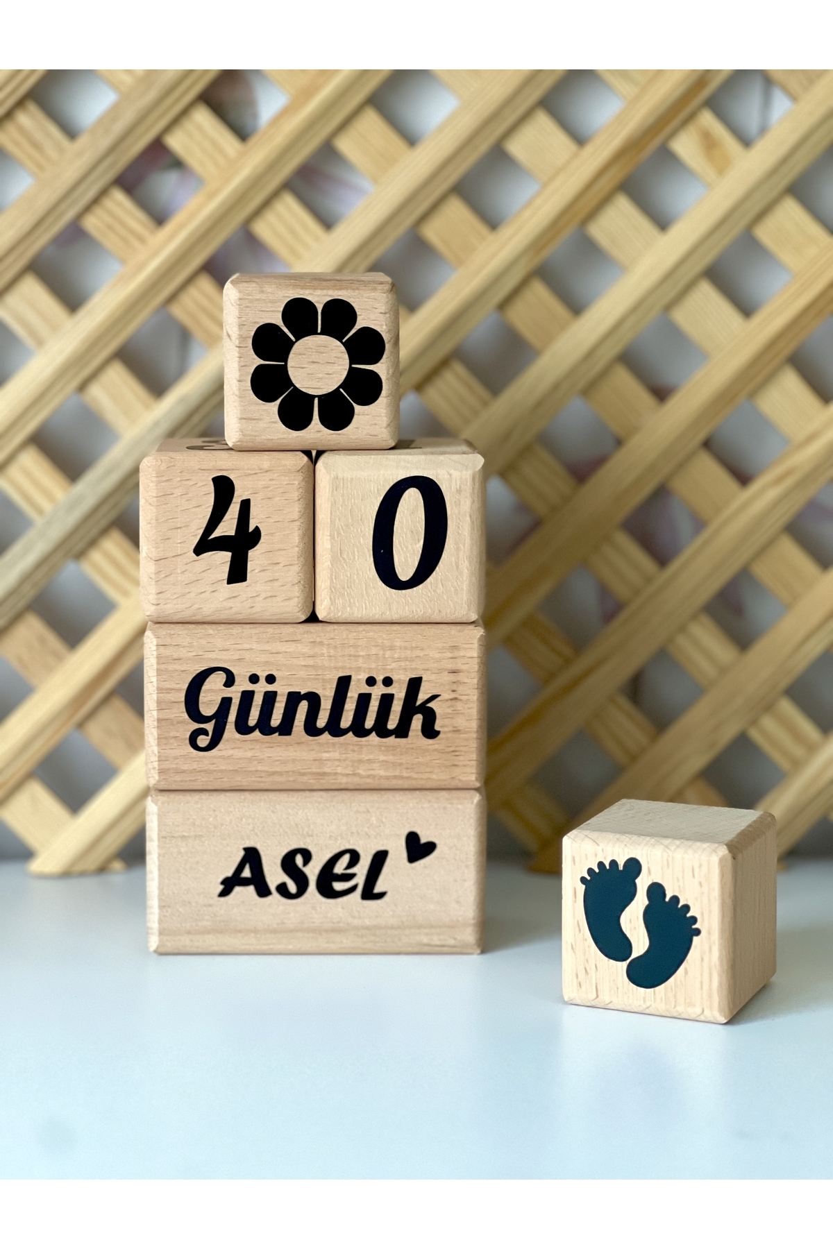 Anne Bebek Kişiye Özel Siyah Türkçe 6 Parça Anı Küpü Dekor Ve Fotoğraf Cekımk Küpp