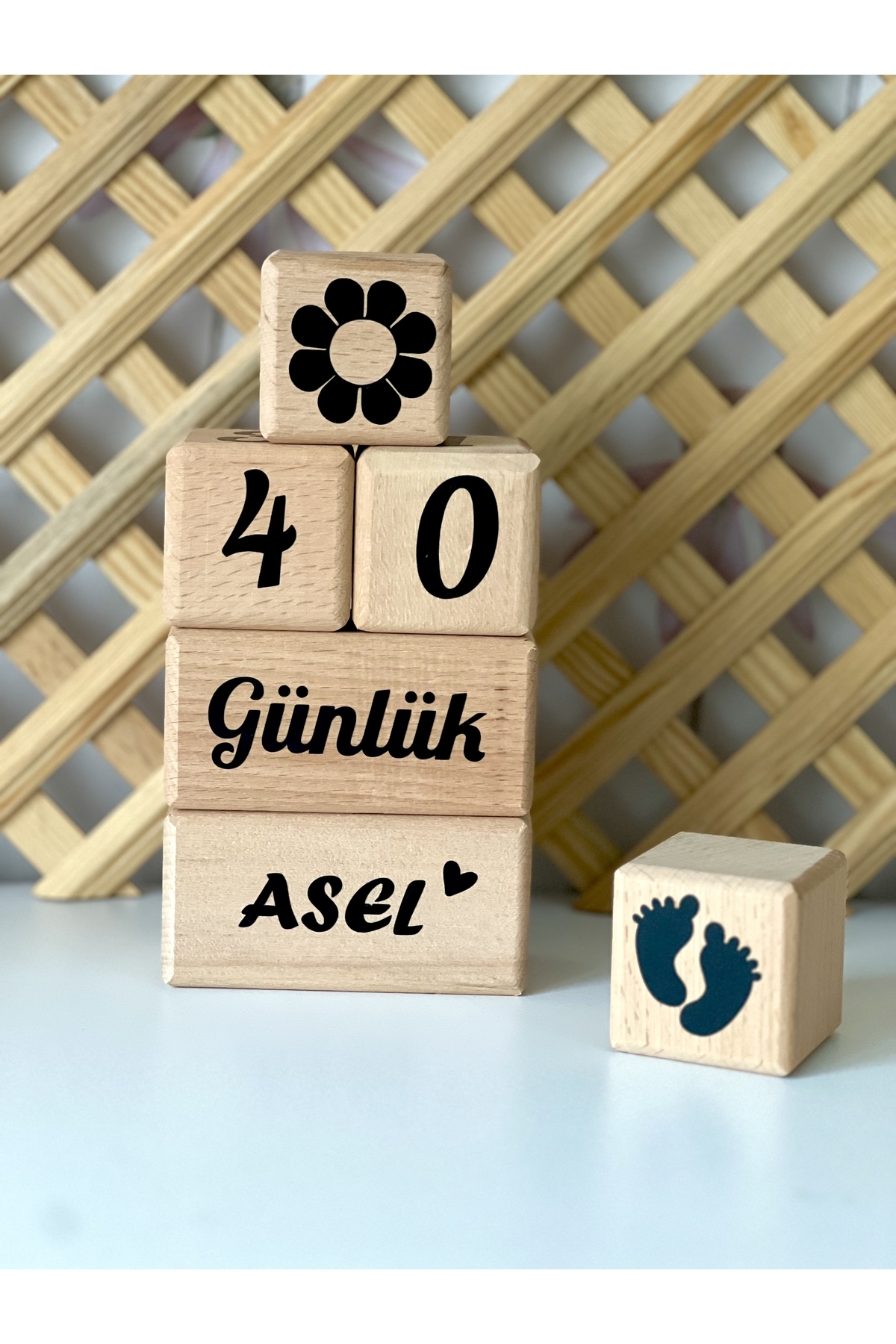 Anne Bebek Kişiye Özel Siyah Türkçe 6 Parça Anı Küpü Dekor Ve Fotoğraf Cekımk Küpp