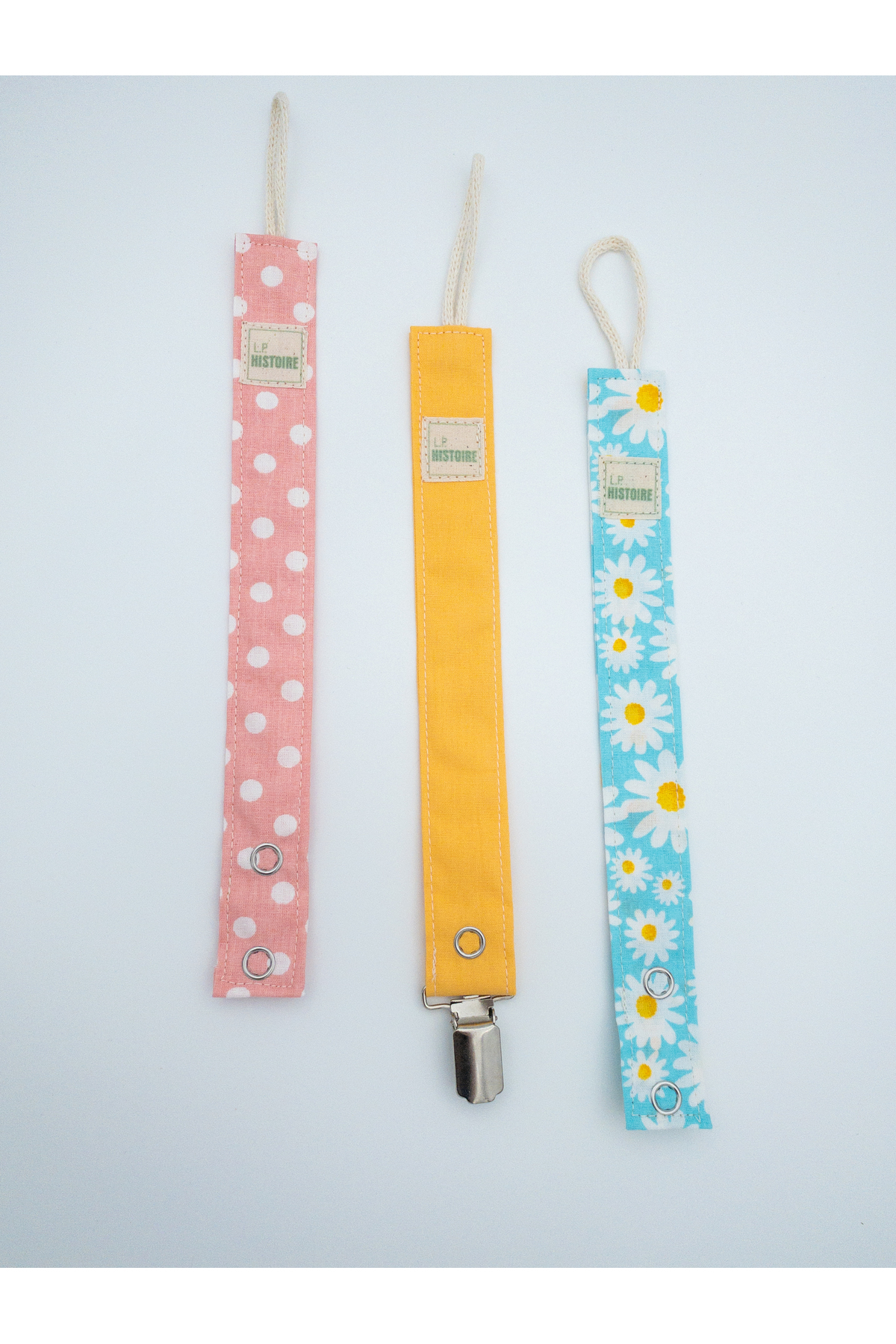 Le Petite Histoire 3'lü Emzik Askısı - Emzik Zinciri %100 Pamuk - Yıkanabilir fotoğrafı 2 (önizleme)