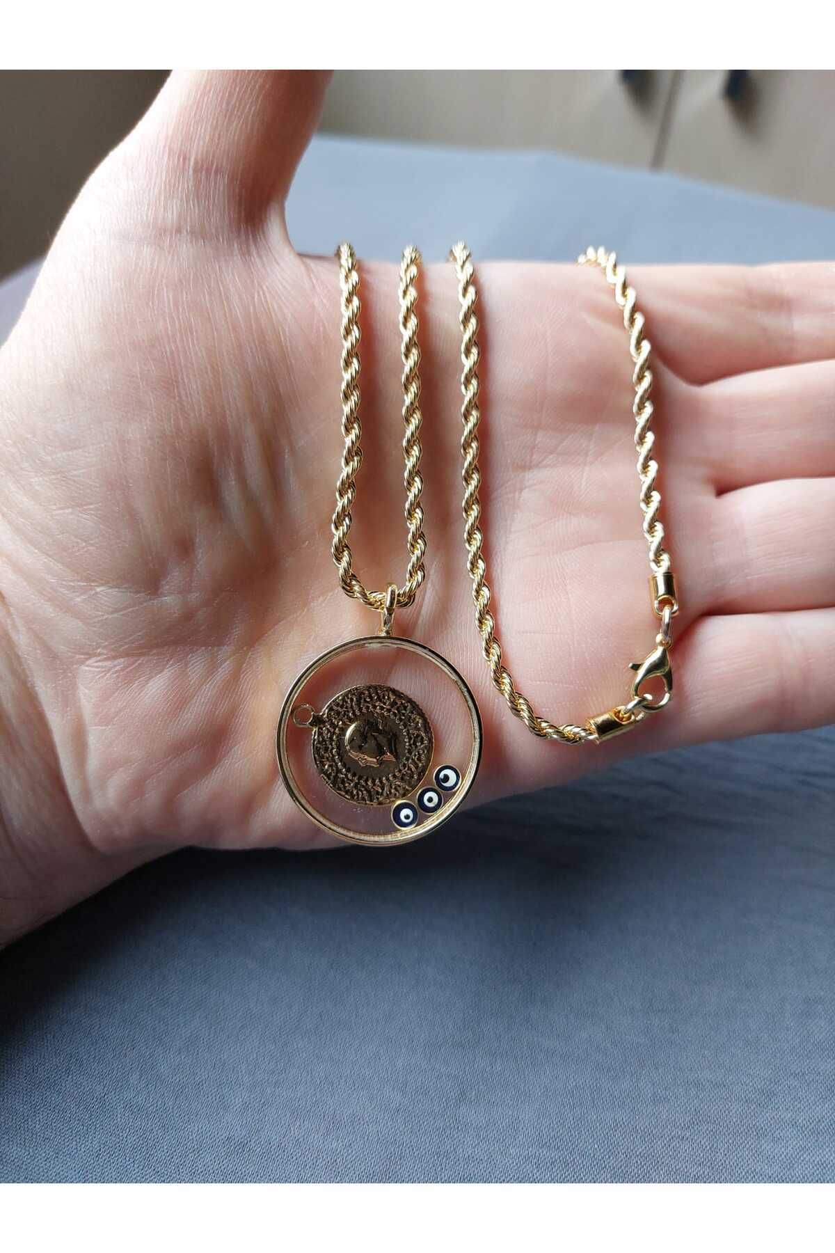 Mens gold coin shop pendant