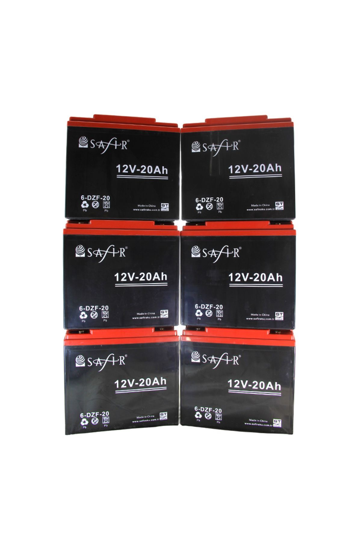 AKU♡ Safir Jel Akü 12 V - 20 Ah 6'lı Set Elektrikli Scooter Aküsü