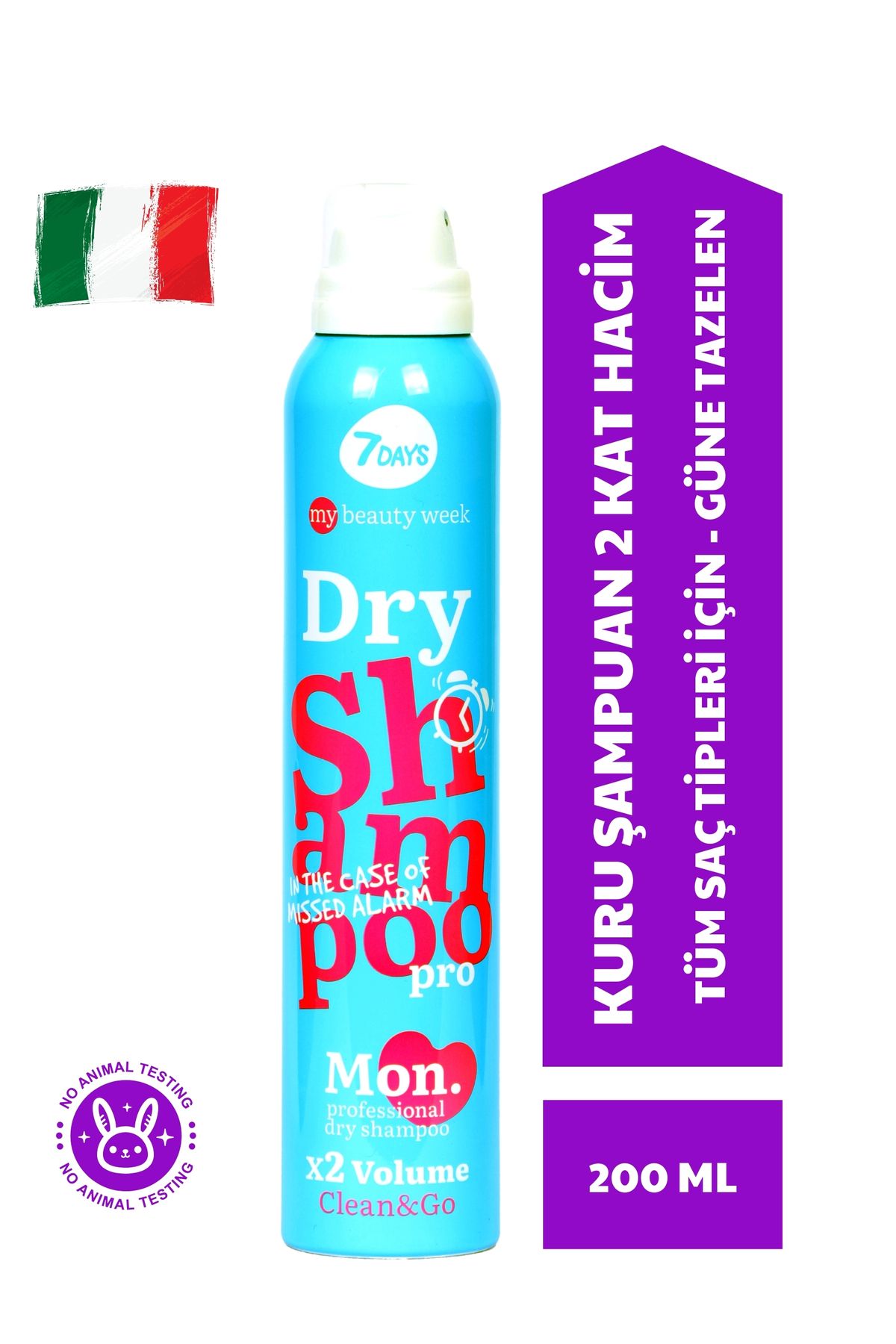 7DAYS Pürüzsüz-İpeksi Saçlar için Kuru Şampuan X2 Extra Hacim Yağlanmış Saçları Yeniler