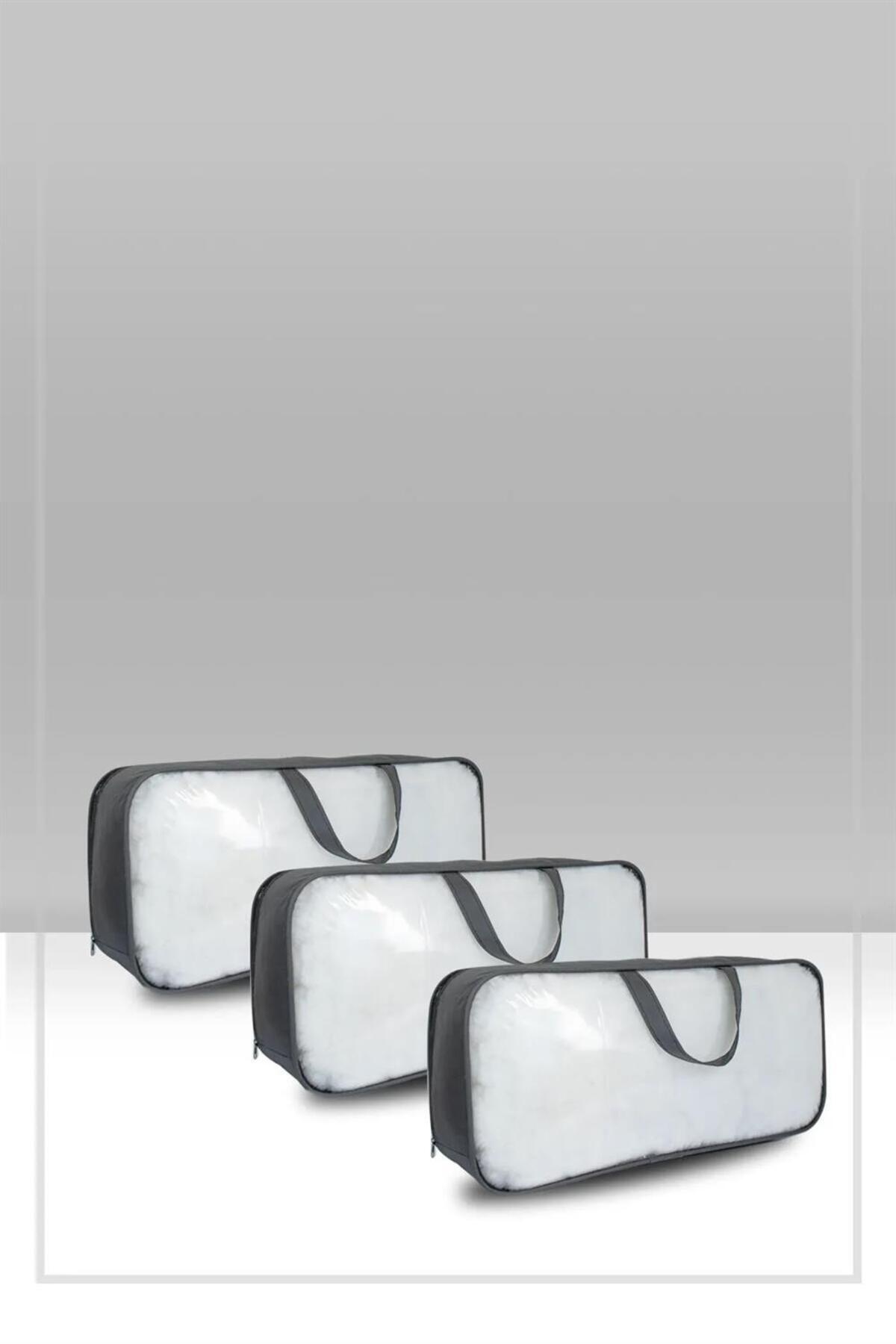 3-Piece Set 60x30x18 Cm Pvc & Transparent & Stranded Suitcase Hatch