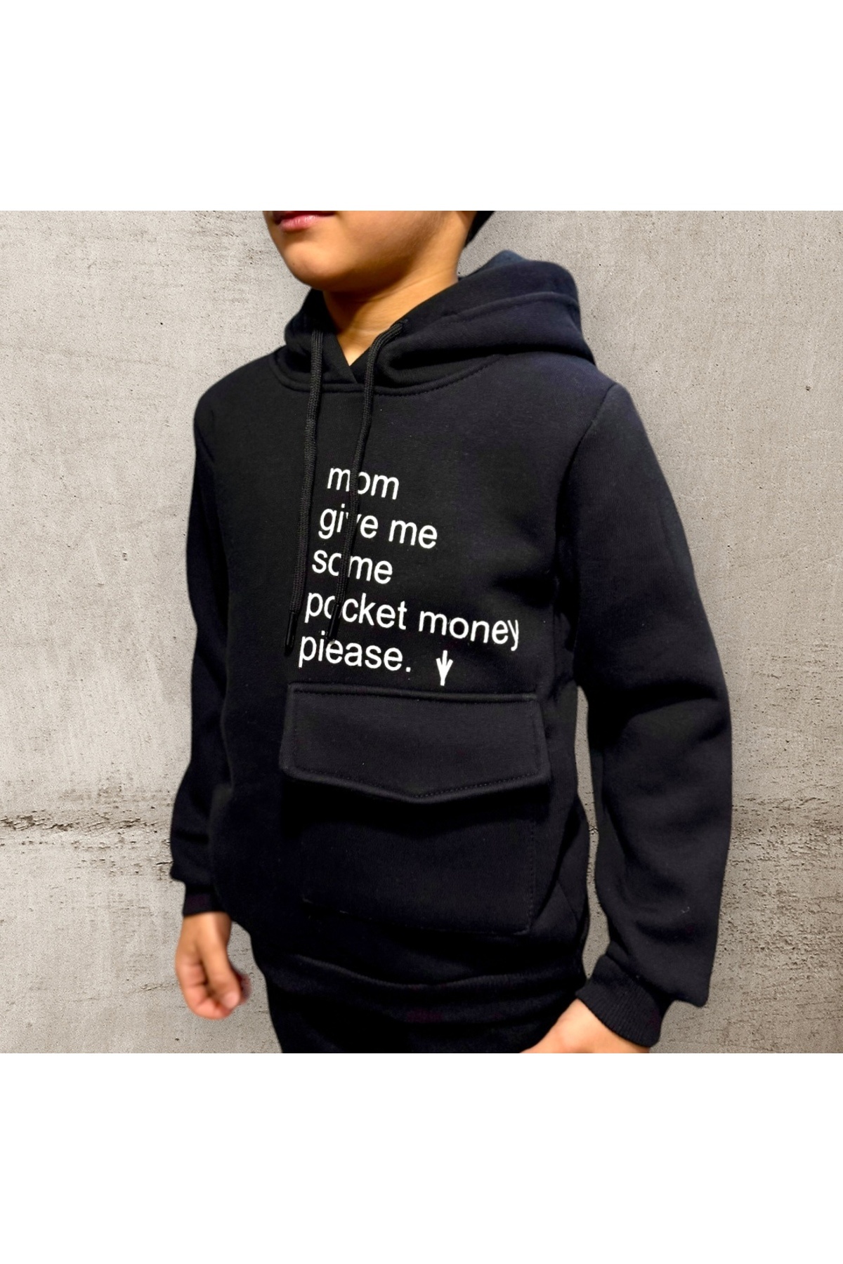 سویشرت پسرانه مشکی İvven's | 1212-01 اورجینال - تصویر 3