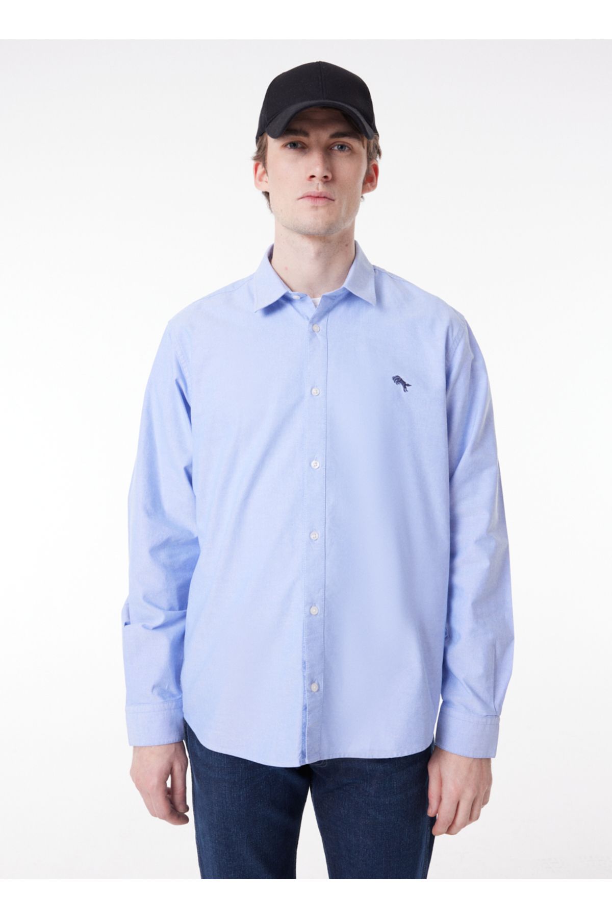 Wrangler معمولی مناسب برش طبیعی 100 ٪ پیراهن آستین بلند پنبه ای