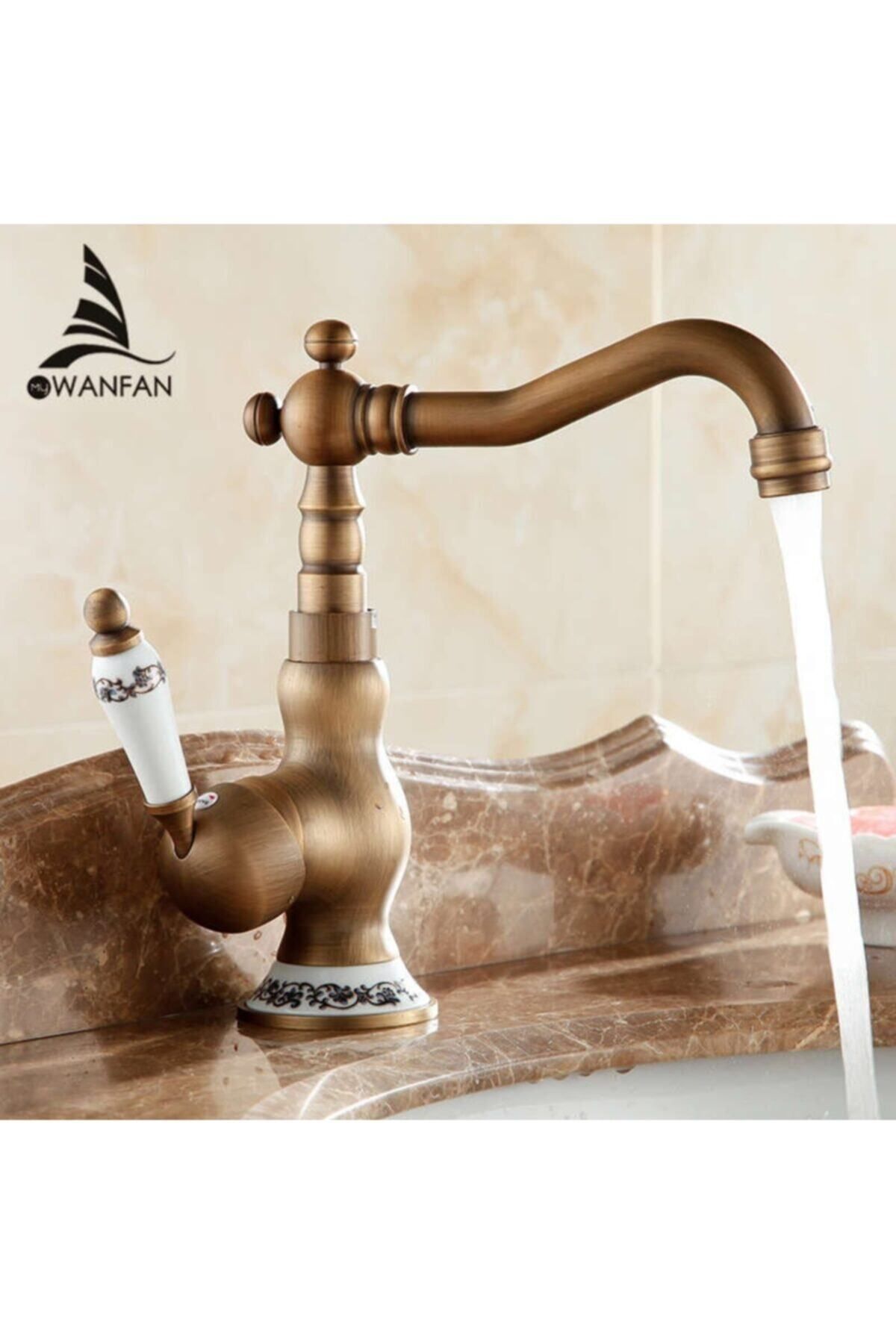OEM-Bathroom Sink Faucet Antique Brass New Imported 1