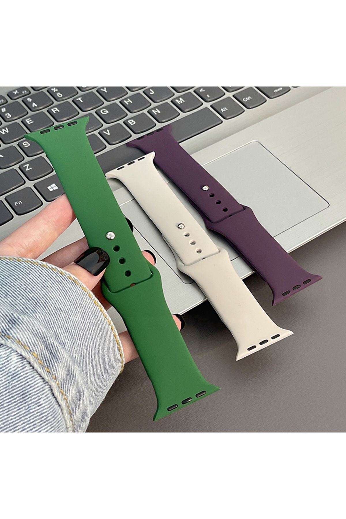 AppleWatch NO01 Kordon Kayış Bileklik Silikon Nar-38/40/41mm
