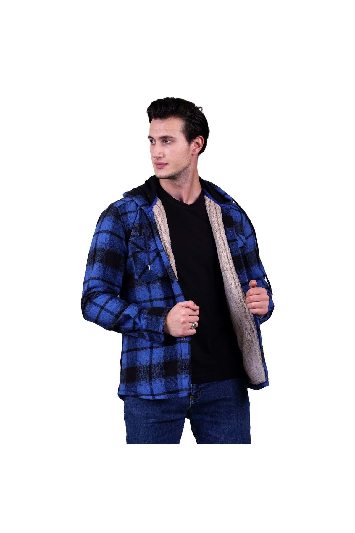 Blue and black lumberjack sale jacket