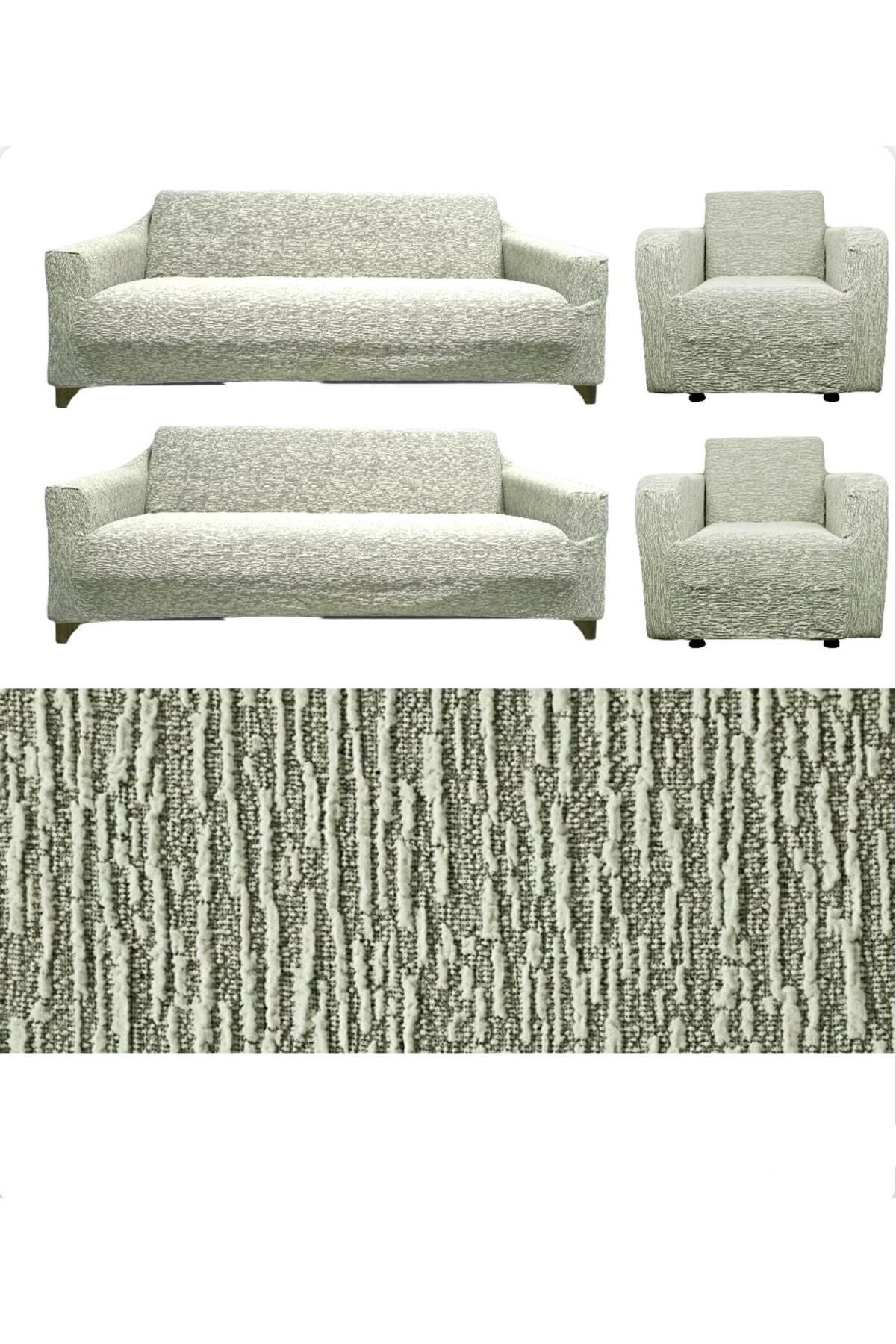 seltenet Set De Huse Pentru Canapea Flexibil Lycra Jacquard 3+2+1+1 - Set De Canapele Lavabile - One Size