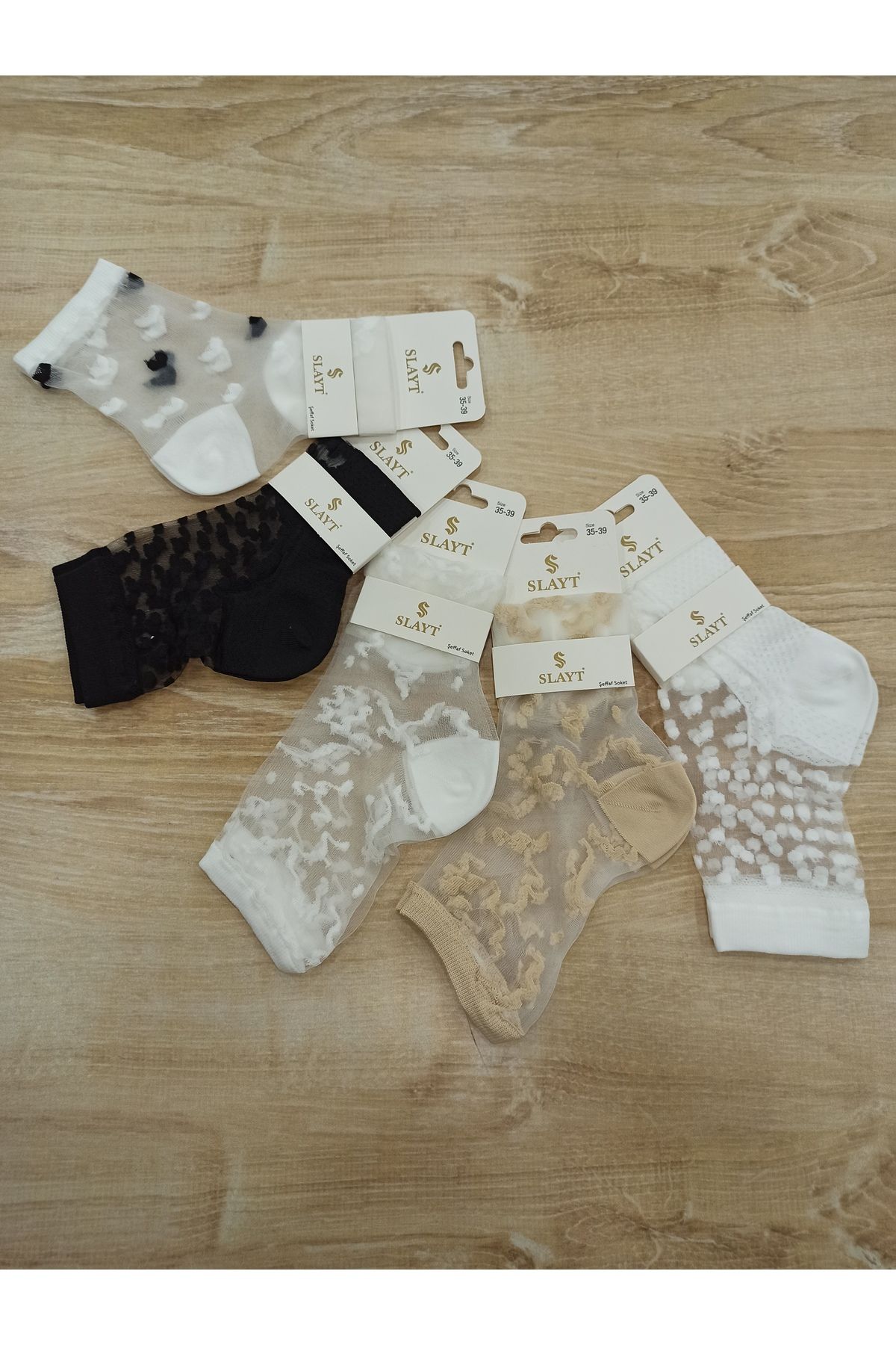 Slayt-TUL TRANSPARENT PATTERNED 5 PIECES 2