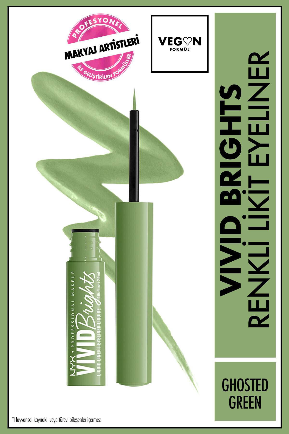 NYX Professional Makeup Vivid Brights Likit Eyeliner Ghosted Green