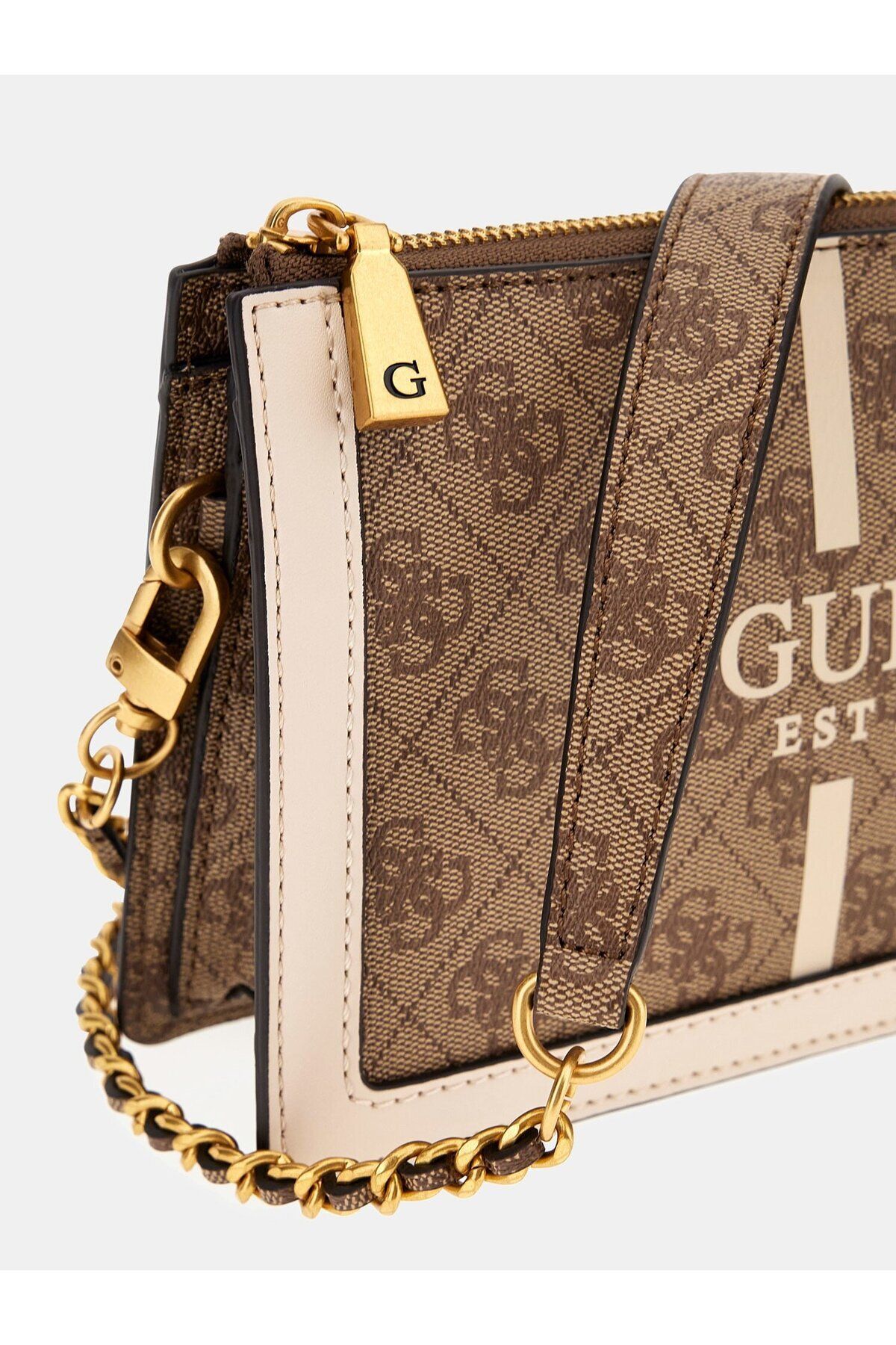Guess Messenger Bag Brown Plain Trendyol