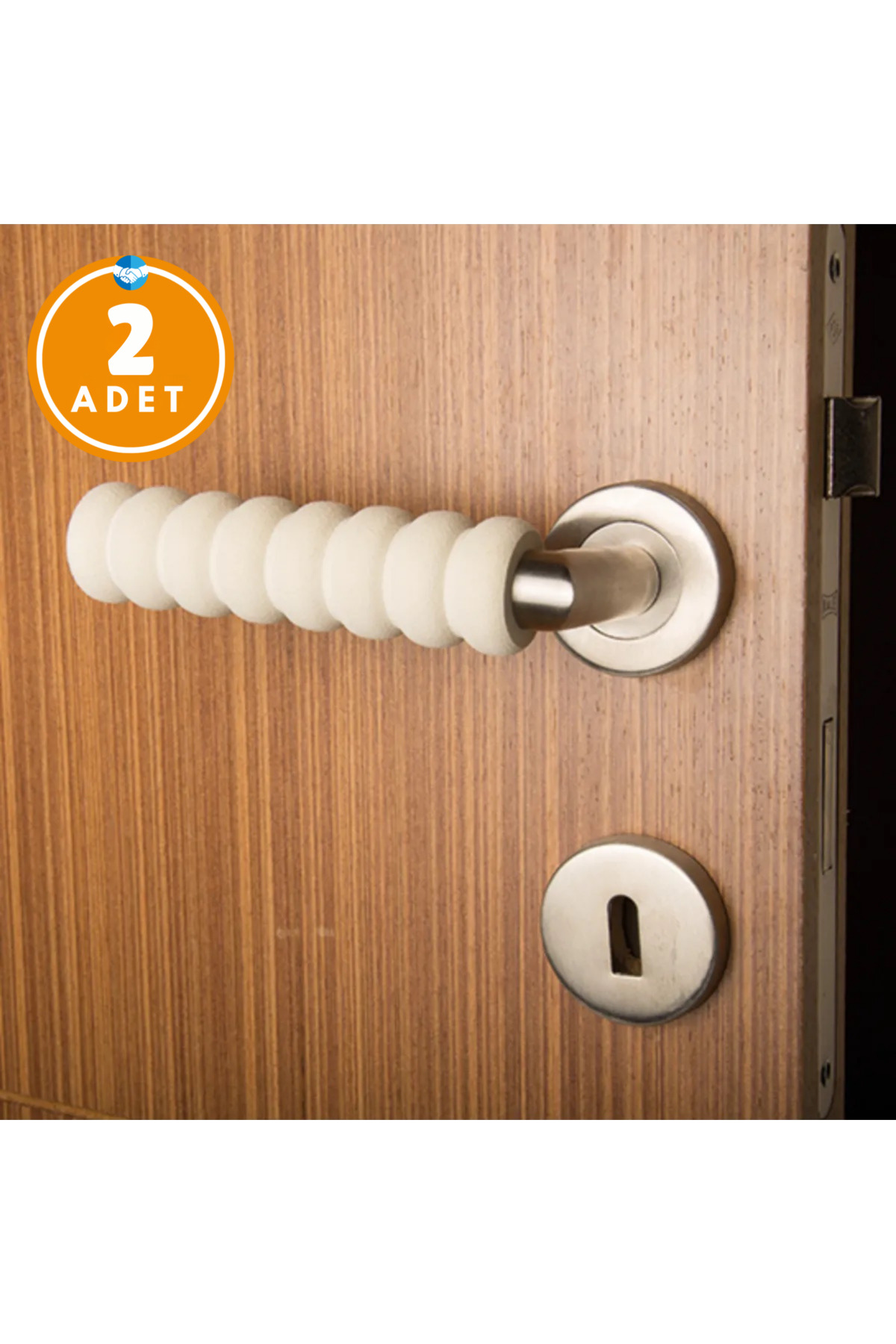 2Pcs Soft Door Handle Protective Impact Blocking Baby Safety And Child Safety Set