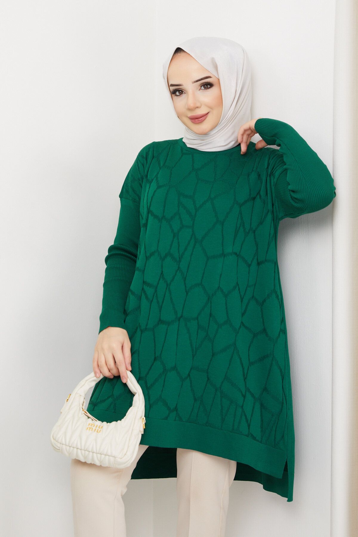 Emerald green tunic sweater sale