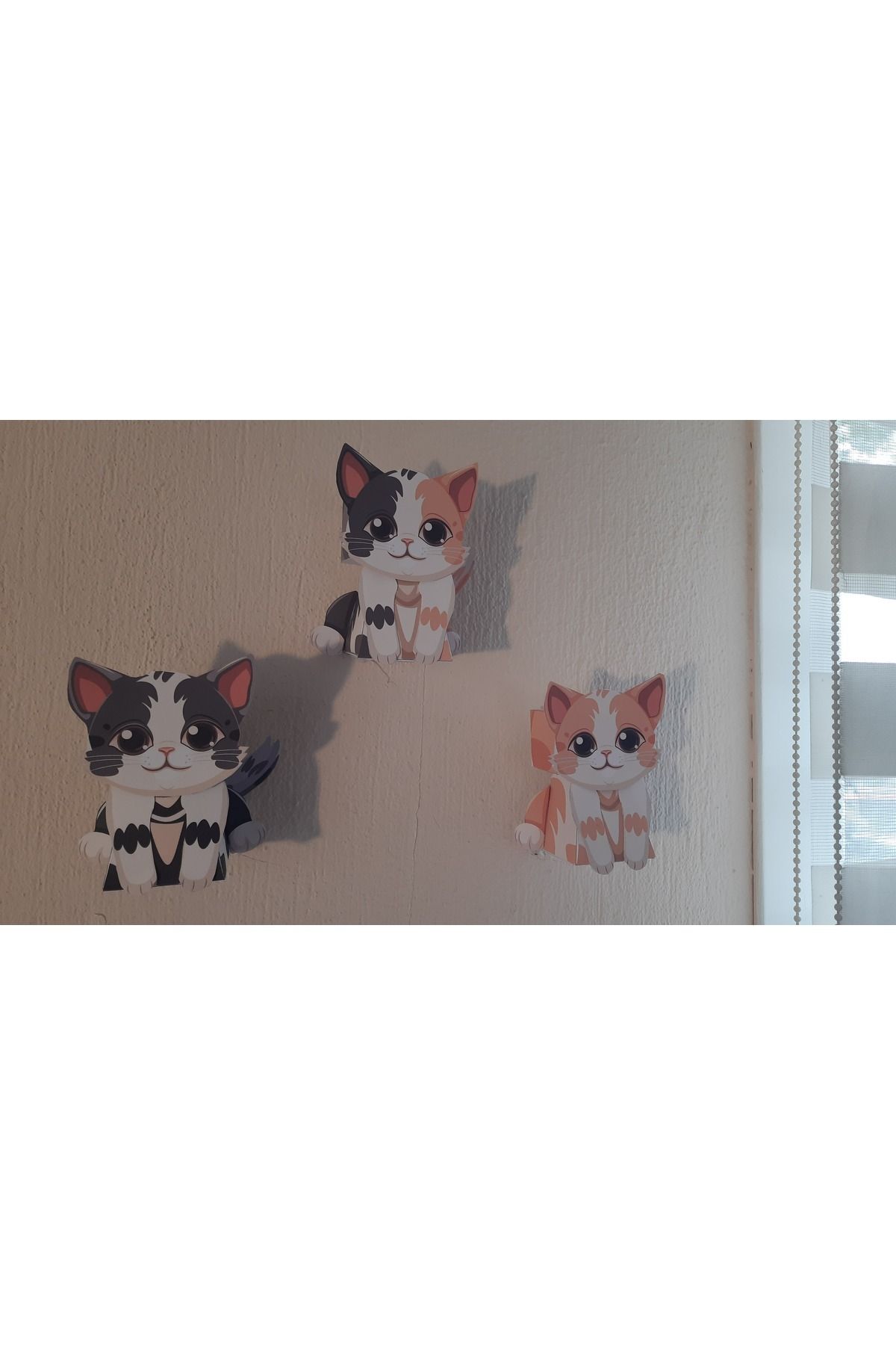 EL YAPIMI-Psacraft School Project 3D Cat Model Hand Skill Cut Paste Kids Play Set 6