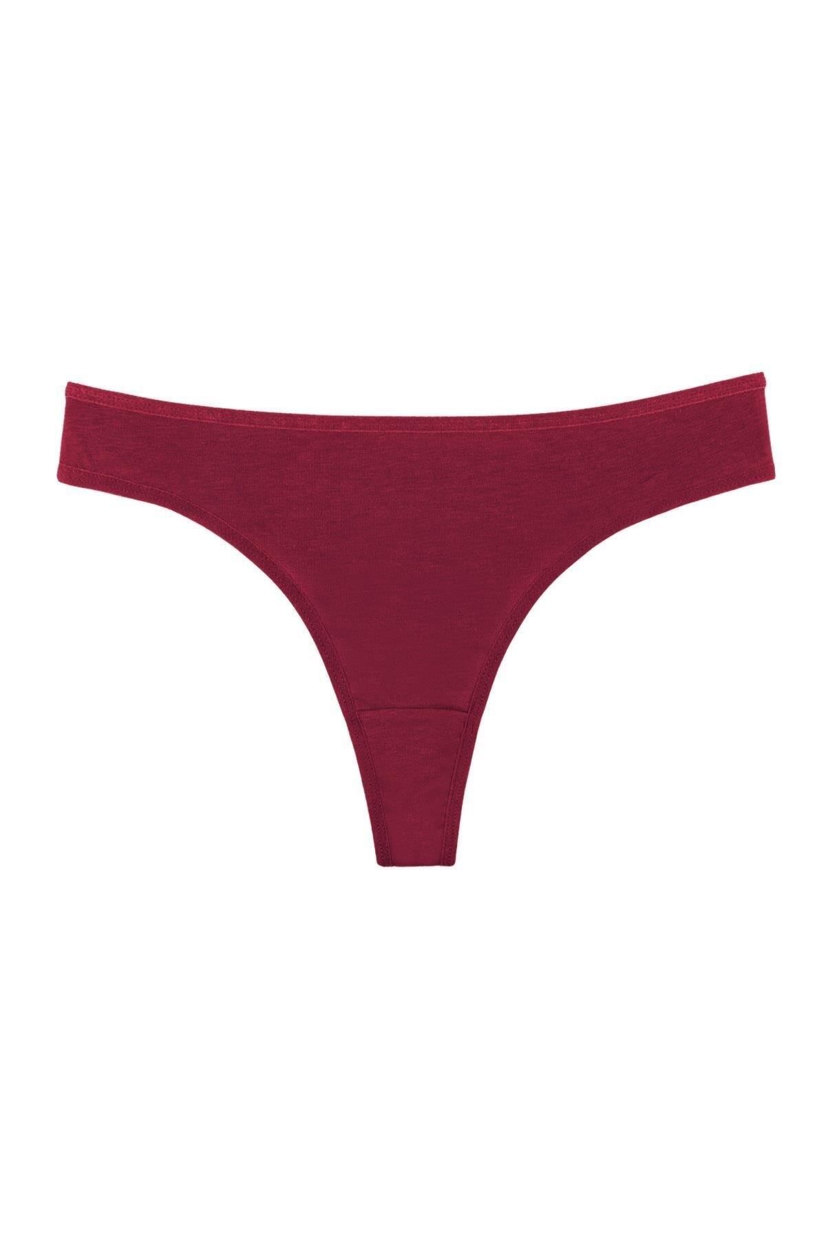 Sensu-Women's Cotton Thong Mixed Colors Set of 5 Panties - Kts3047 6
