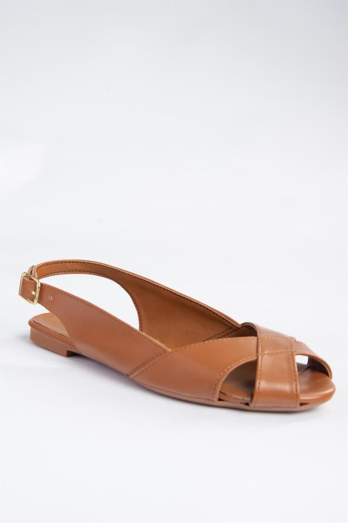 Fox Shoes-Светлокафяви дамски сандали 9726106609 4