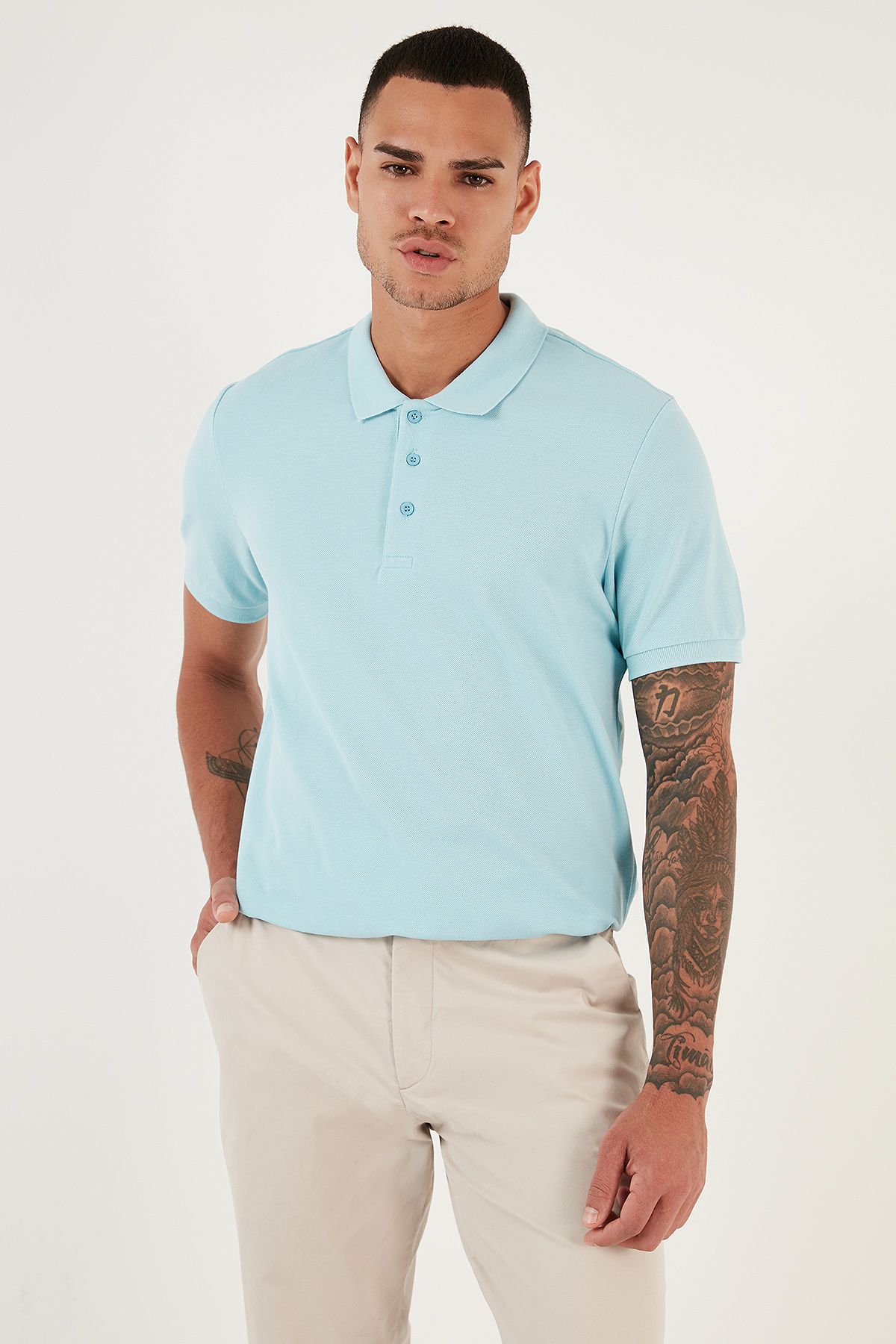 Buttoned up polo top