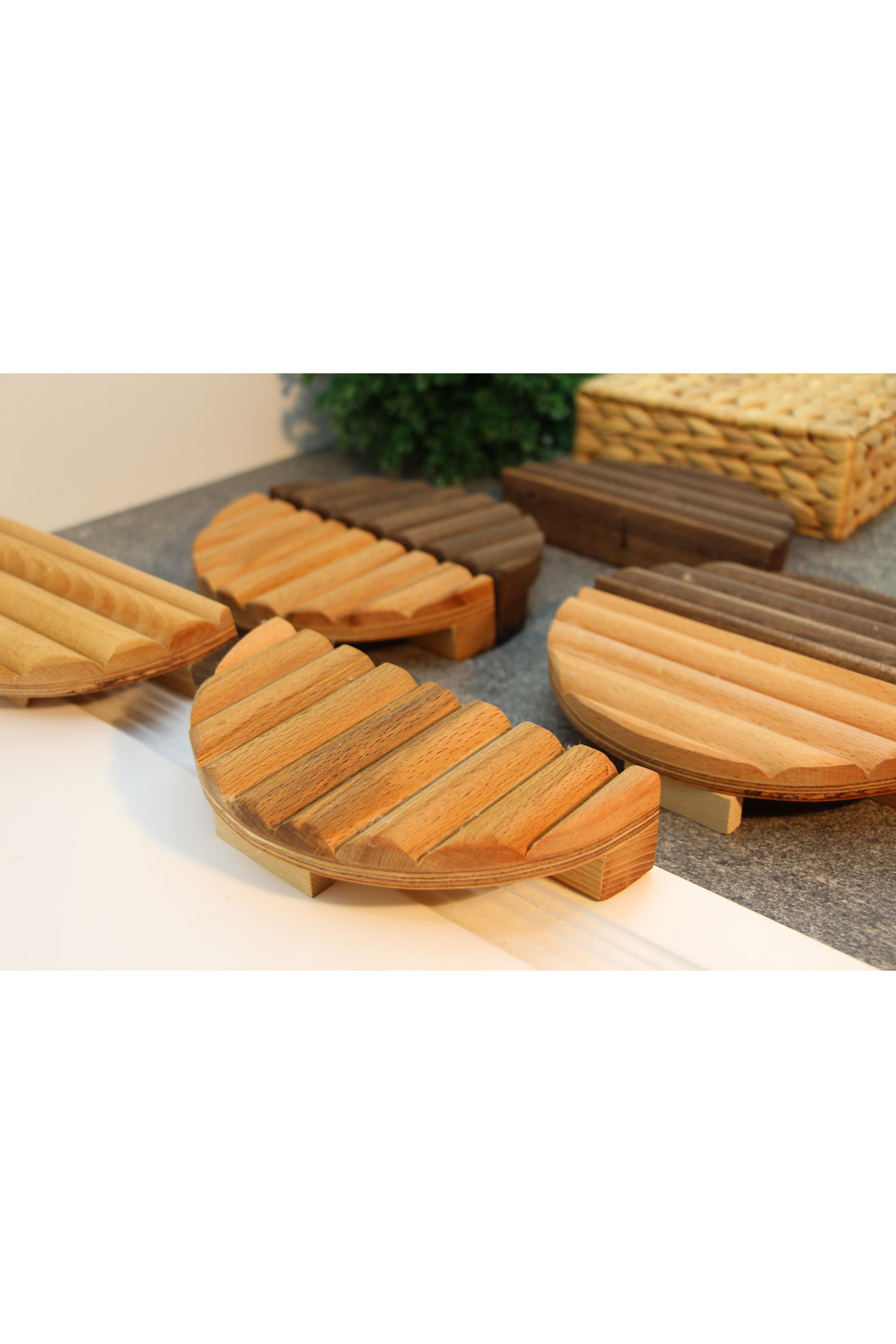 lazzir handle Ahsap Yuvarlak Dalgalı Daire Kulp - (18CM ÇAP)dolap