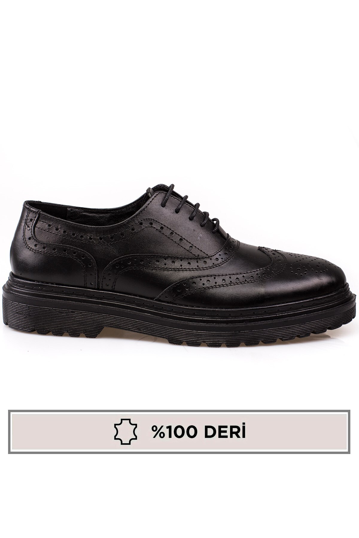 100% Leather, Thick Sole, Men's Shoes