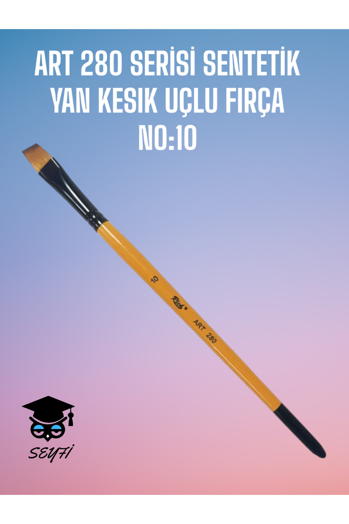 SEYFİKİRTASİYE N0:10 ART 280 SERISI SENTETIK YAN KESIK UCLU FIRCA