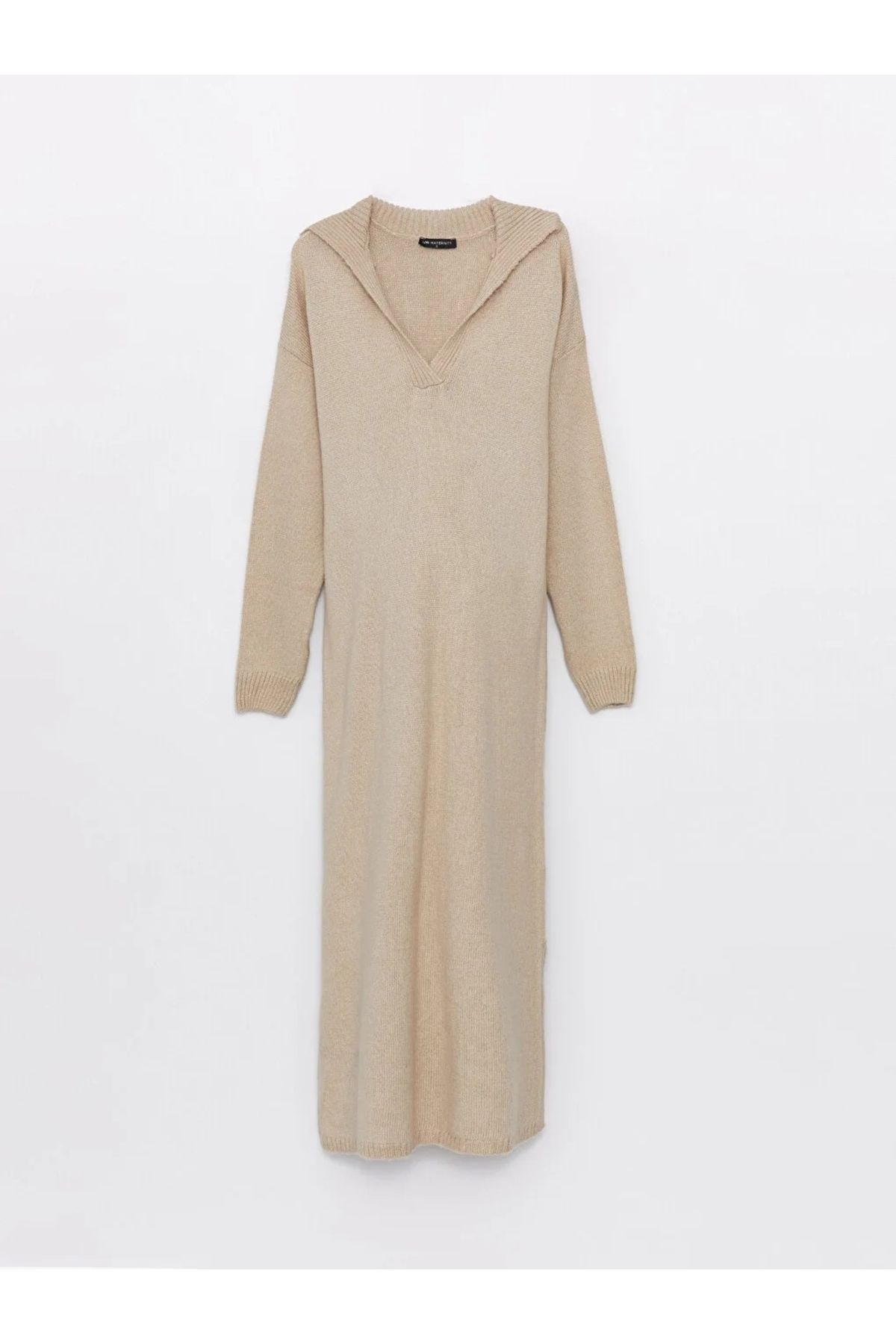 LC Waikiki-LCWAIKIKI Umstands-Strickkleid mit Polokragen, einfarbig, langärmelig 6