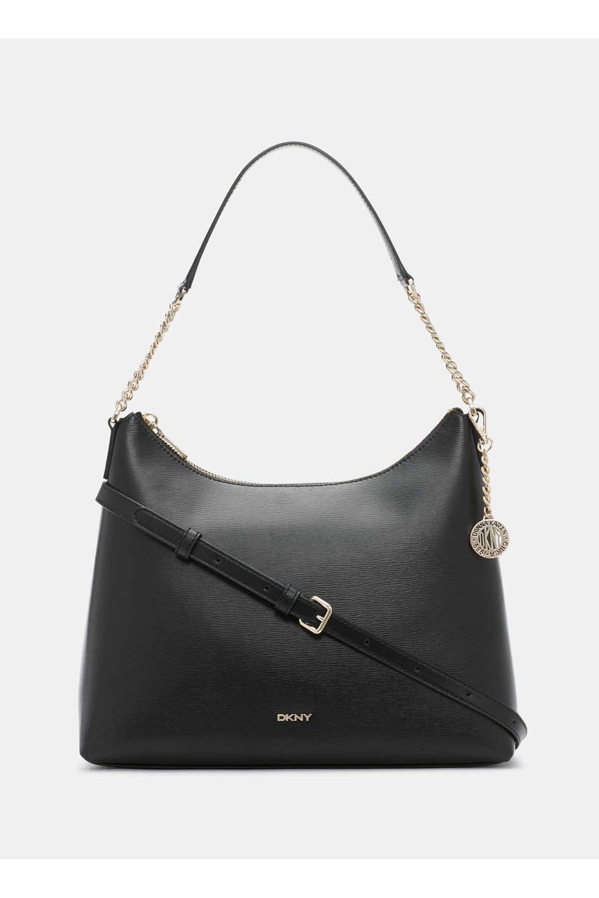 Черная женская кожаная сумка через плечо Dkny размером 30x26x11 см R21C3R74BGD 5003113331