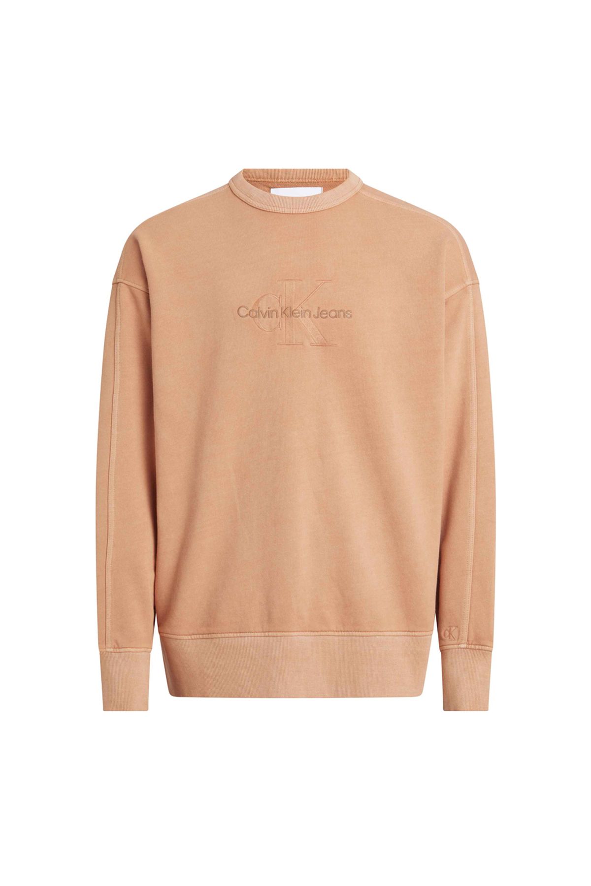 سویشرت نارنجی مردانه یقه دوچرخه شلوار جین نر J30J324091SEC Calvin Klein