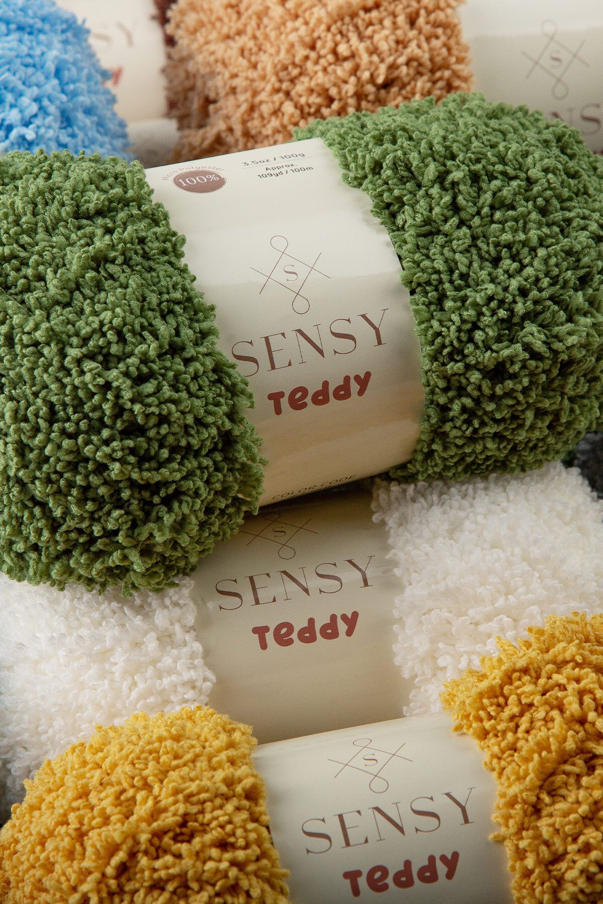 SENSY-Teddy Hand Knitting Thread Blanket String Sweater String Cardigan String Scarf String Beanie String Knitting String White 8