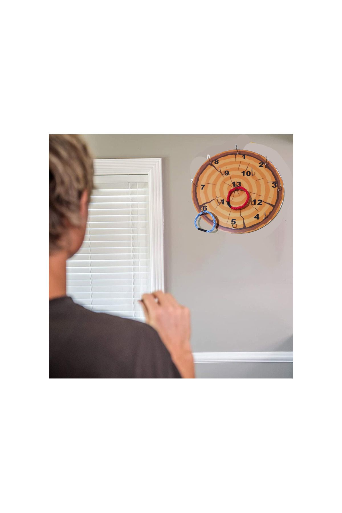 Tiydem-Ring Throwing Game Safe Needle-Free Dart Game Ring Dart Hoop Throwing Game 4