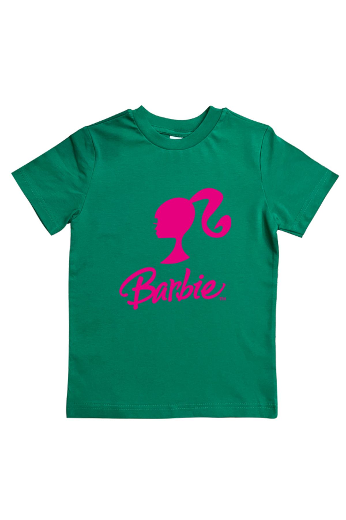 Barbie baskılı pamuklu penye kumaş yazlık çocuk tişört TYC3BG6JKN170716236213275