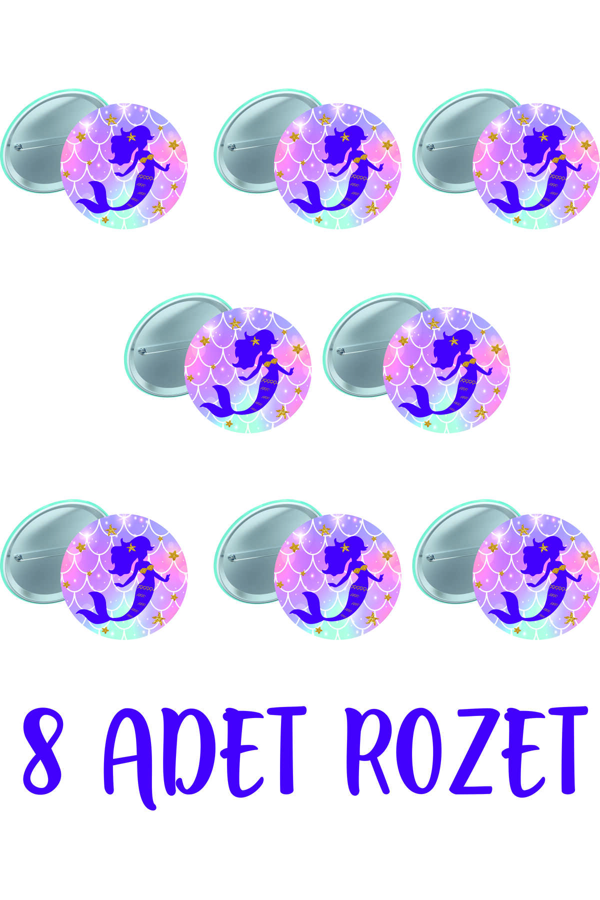 Masal Şekerleme Deniz Kızı Yaka ve Çanta Rozeti