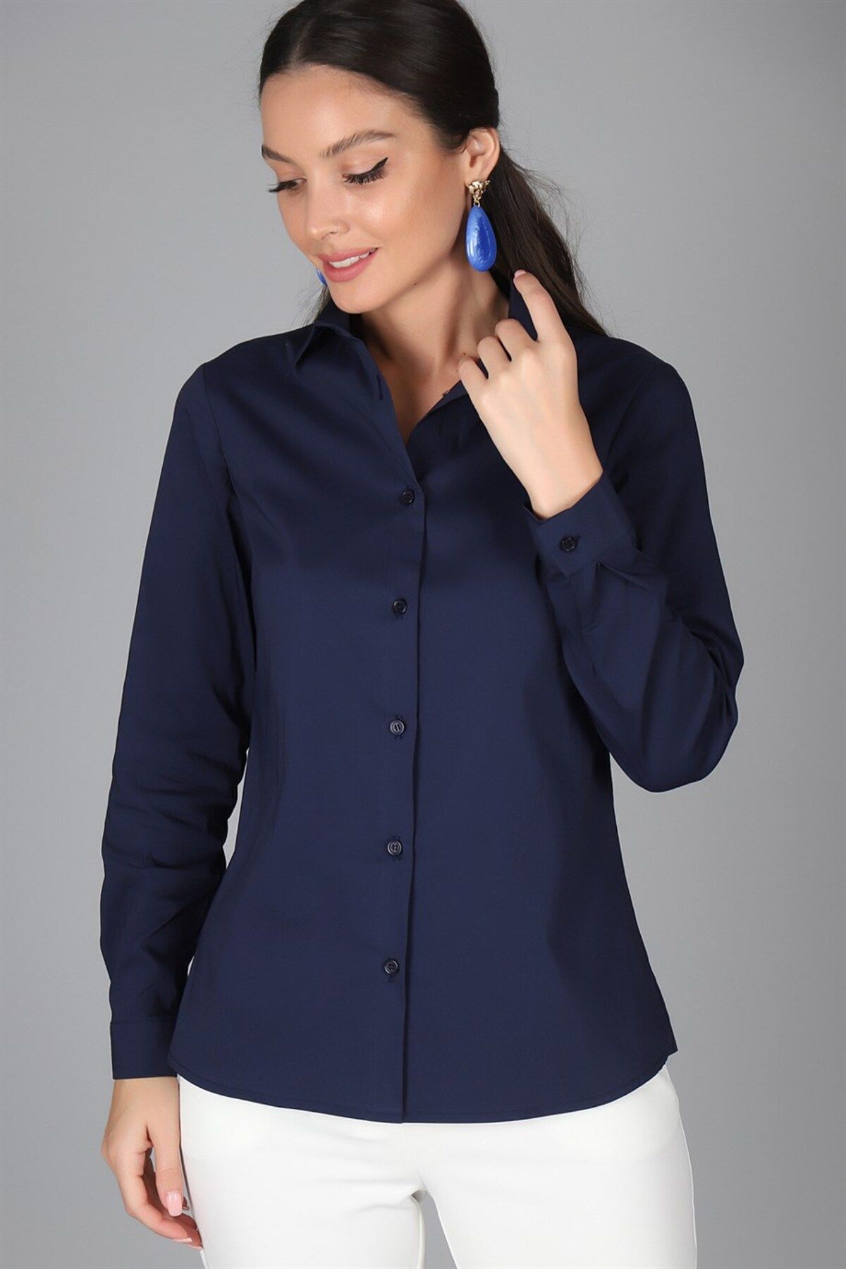Dark blue hotsell shirt women's