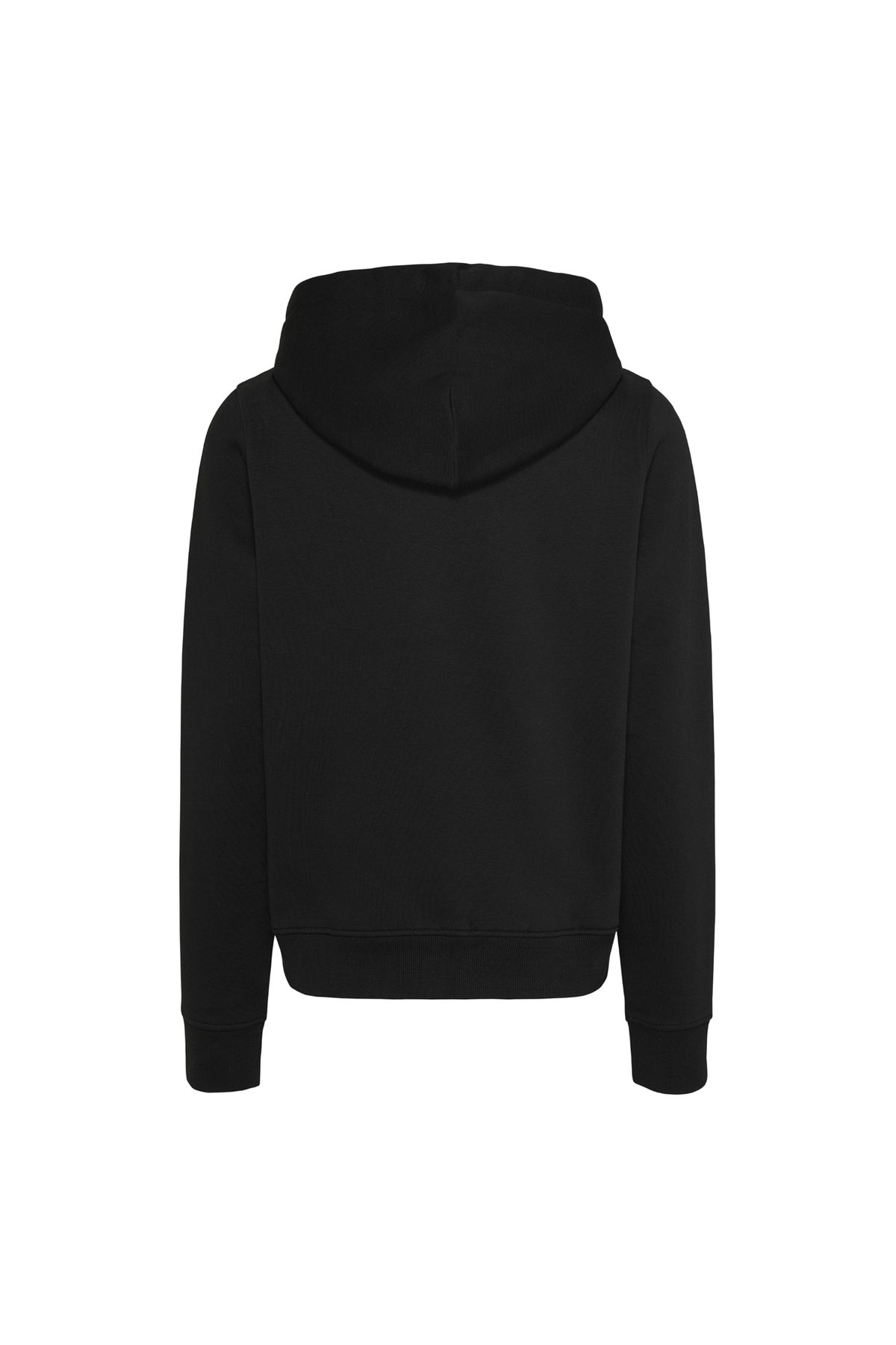 Tommy Jeans-هوديي طوق عادي أسود المرأة البلوز TJW REG LINEAR HOODIE 4