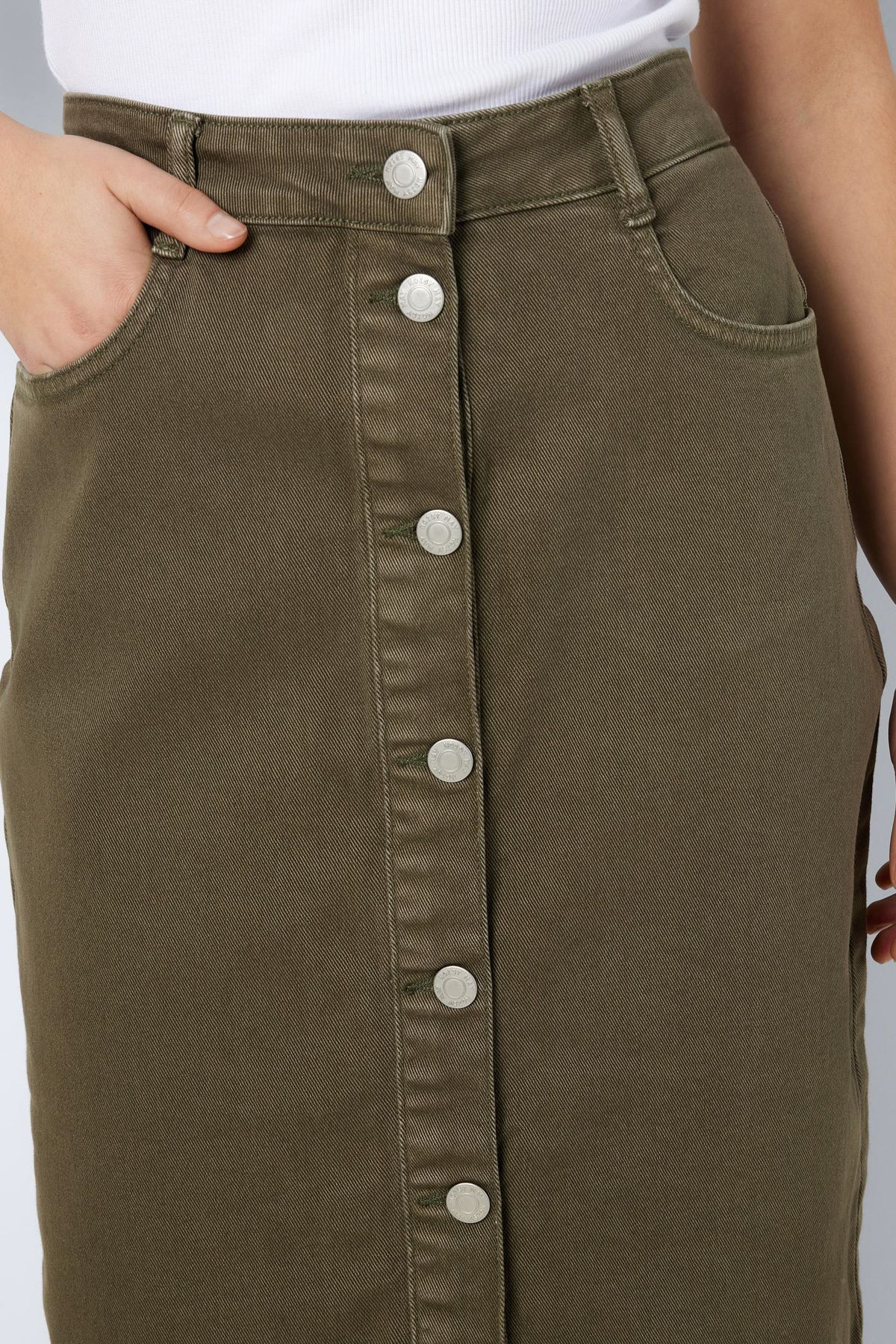 Noisy May-NMSIRA HW COLOR SLIM DENIM SKIRT 5