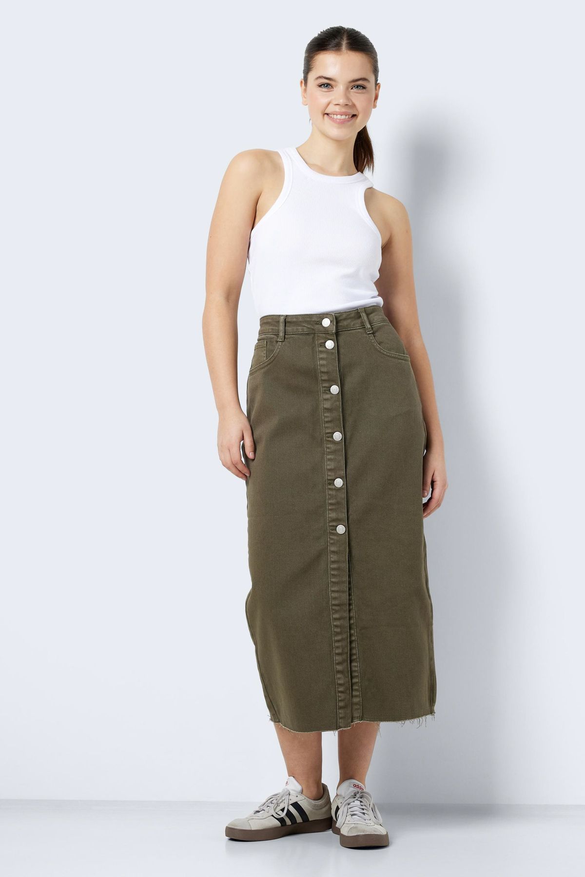 Noisy May-NMSIRA HW COLOR SLIM DENIM SKIRT 7