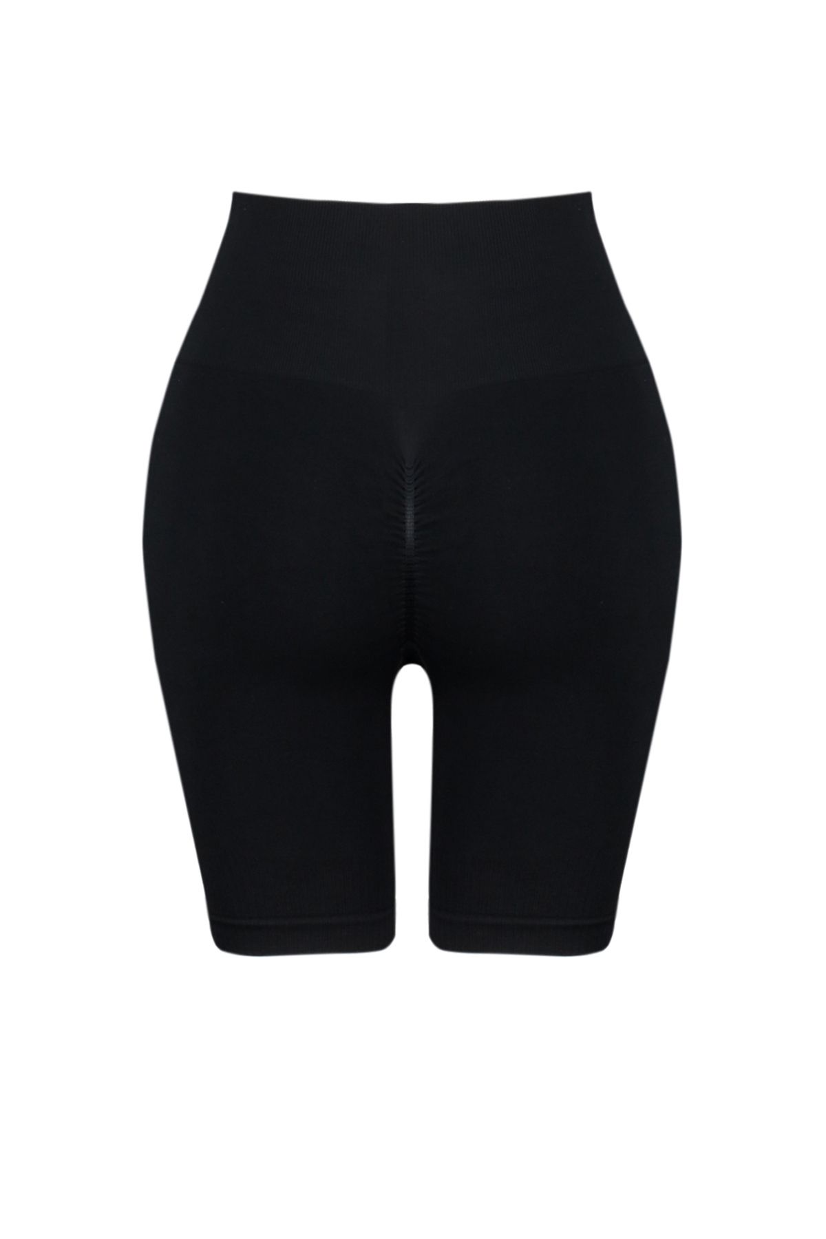 Trendyol Collection-Czarne bezszwowe/bezszwowe spodenki sportowe z dzianiny push-up/krótkie legginsy THMSS24TY00008 10