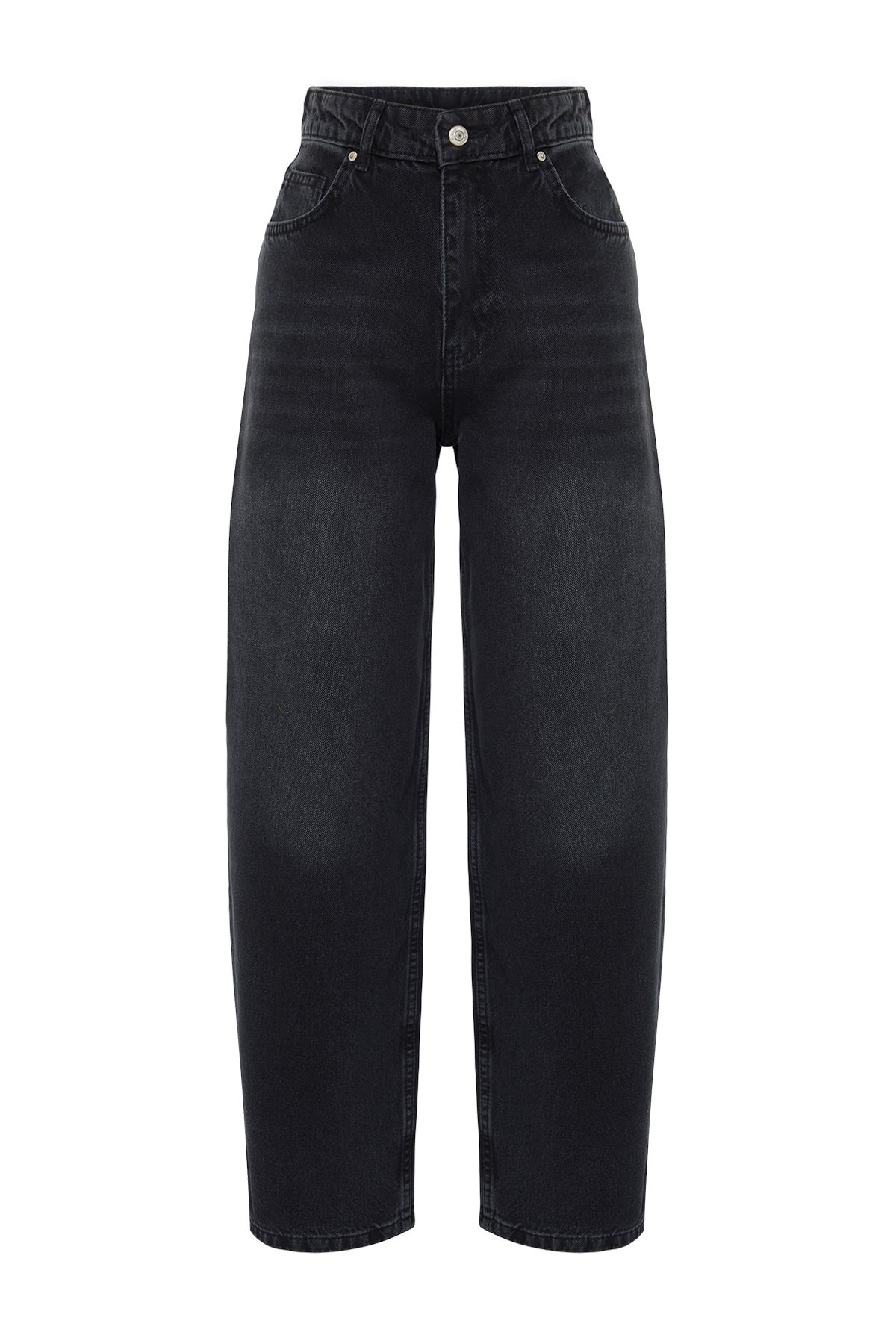 Trendyol Collection-Schwarze Skater-Jeans mit niedriger Taille TWOSS24JE00038 7