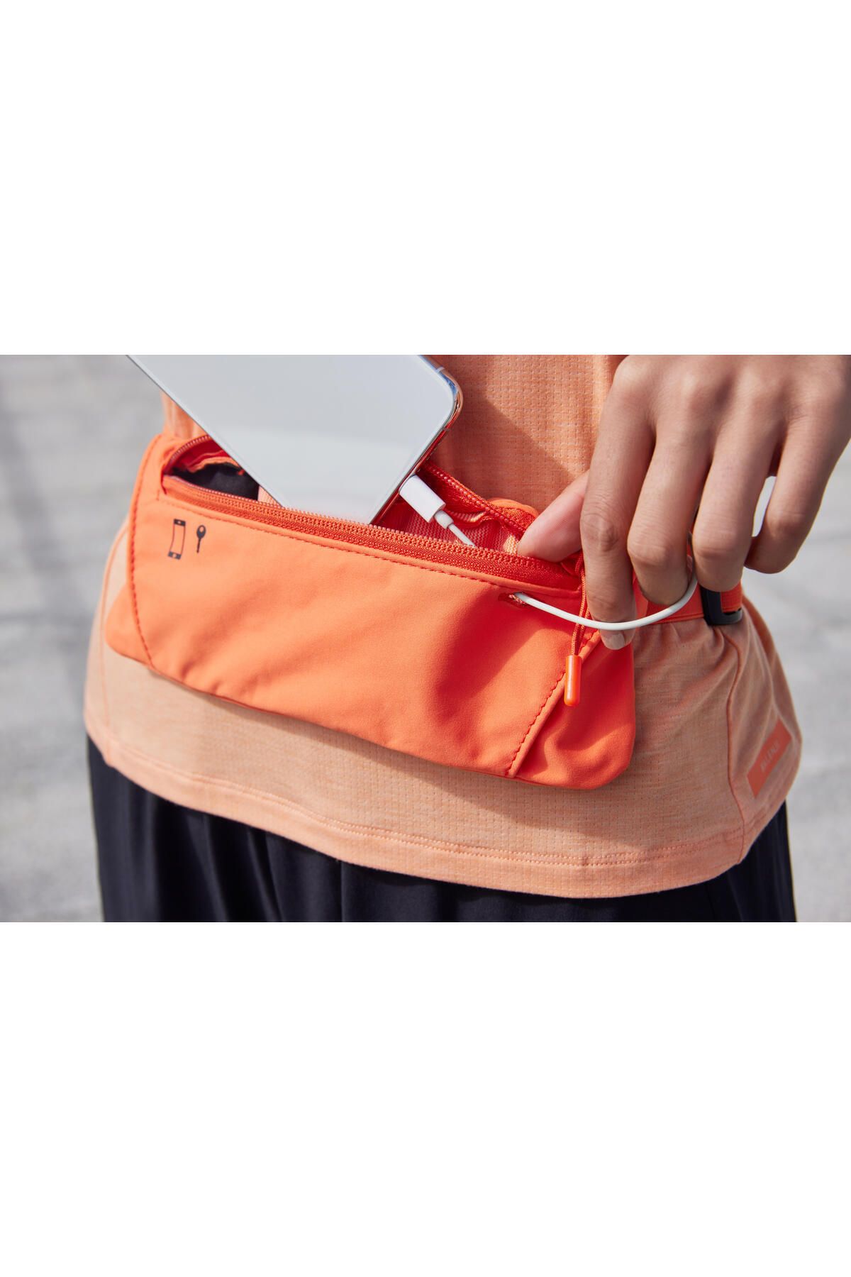 Travel Waist Bag 2L Khaki/Orange