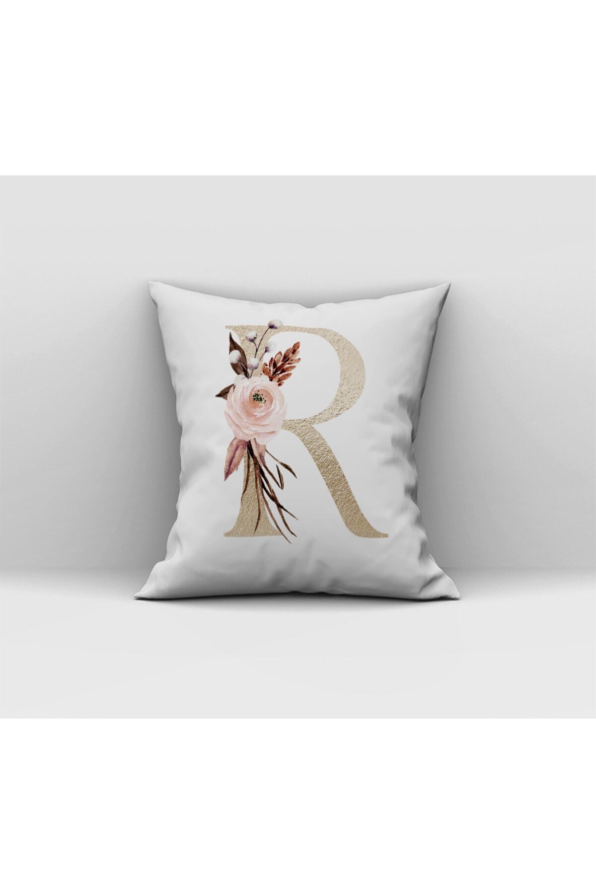 milroma-Custom Design Velvet Textured Letter R Pattern Digital Printing Throw Pillow Cover 263 1