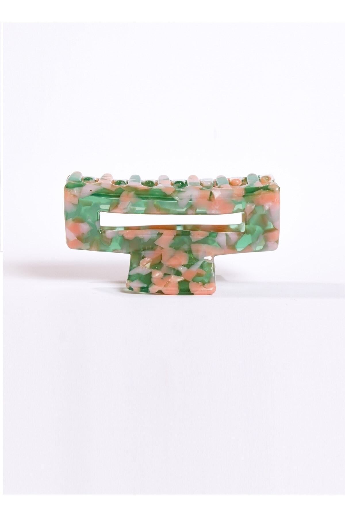 Roberta Lorenz-Green Marble Patterned Latch Buckle, Quality Bone Material 3