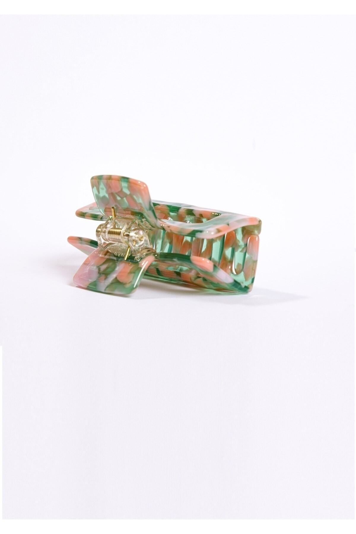 Roberta Lorenz-Green Marble Patterned Latch Buckle, Quality Bone Material 2