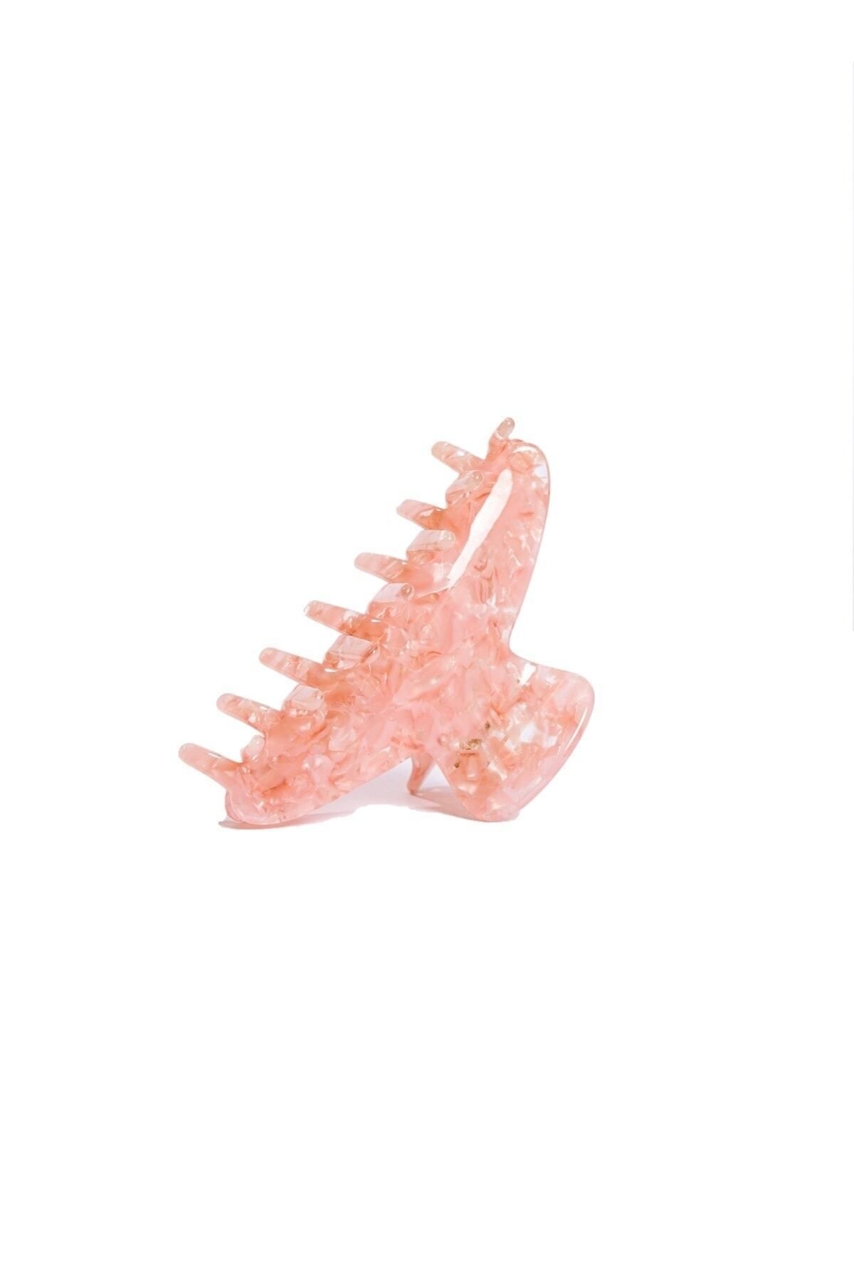 Roberta Lorenz-Pink Marble Patterned Latch Buckle 8 Cm, High Quality Acetate Material 4
