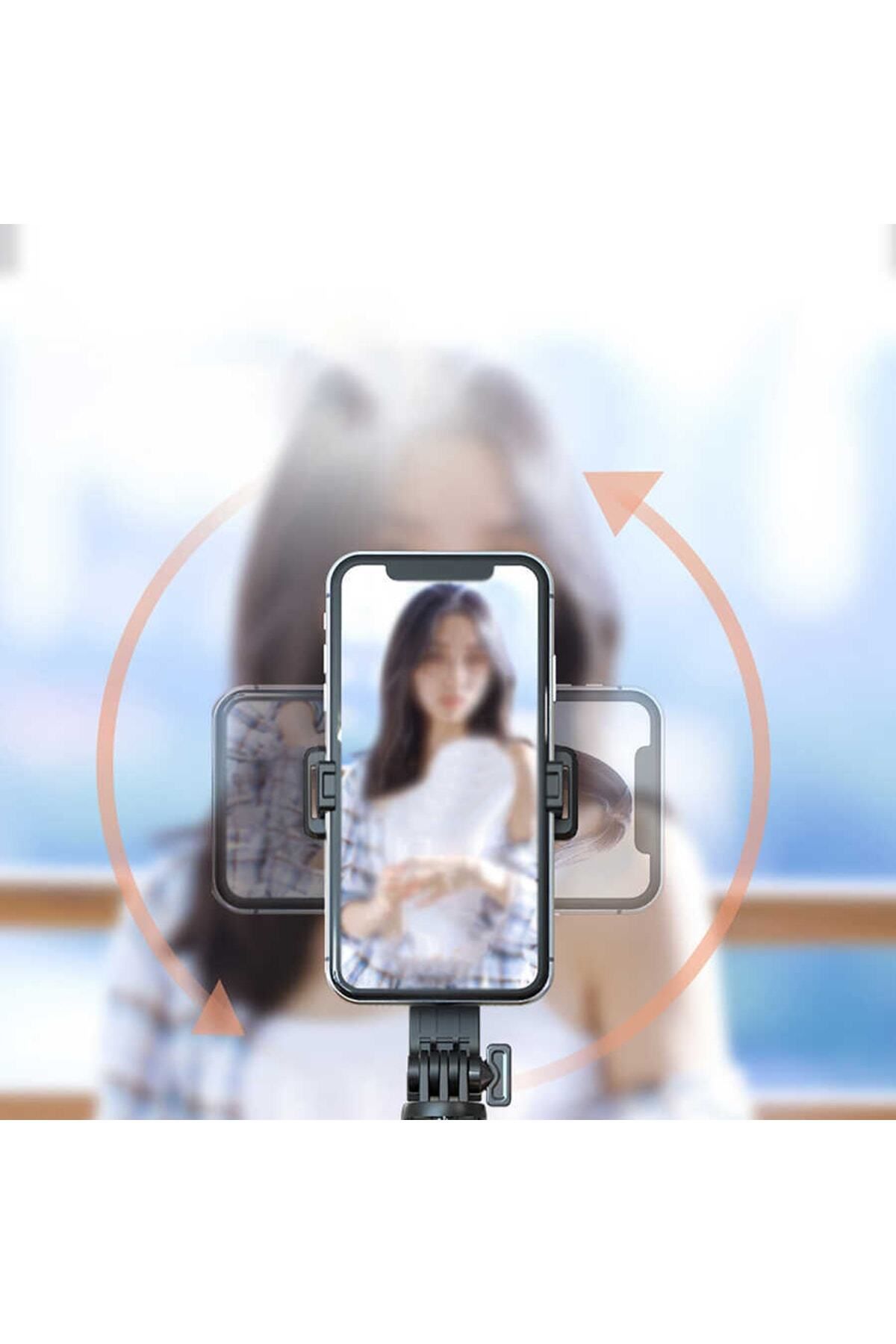 Canpay-Black Foldable Wireless Selfie Stick (built-in Remote Control+foldable+quality+360°rotating Head) 4