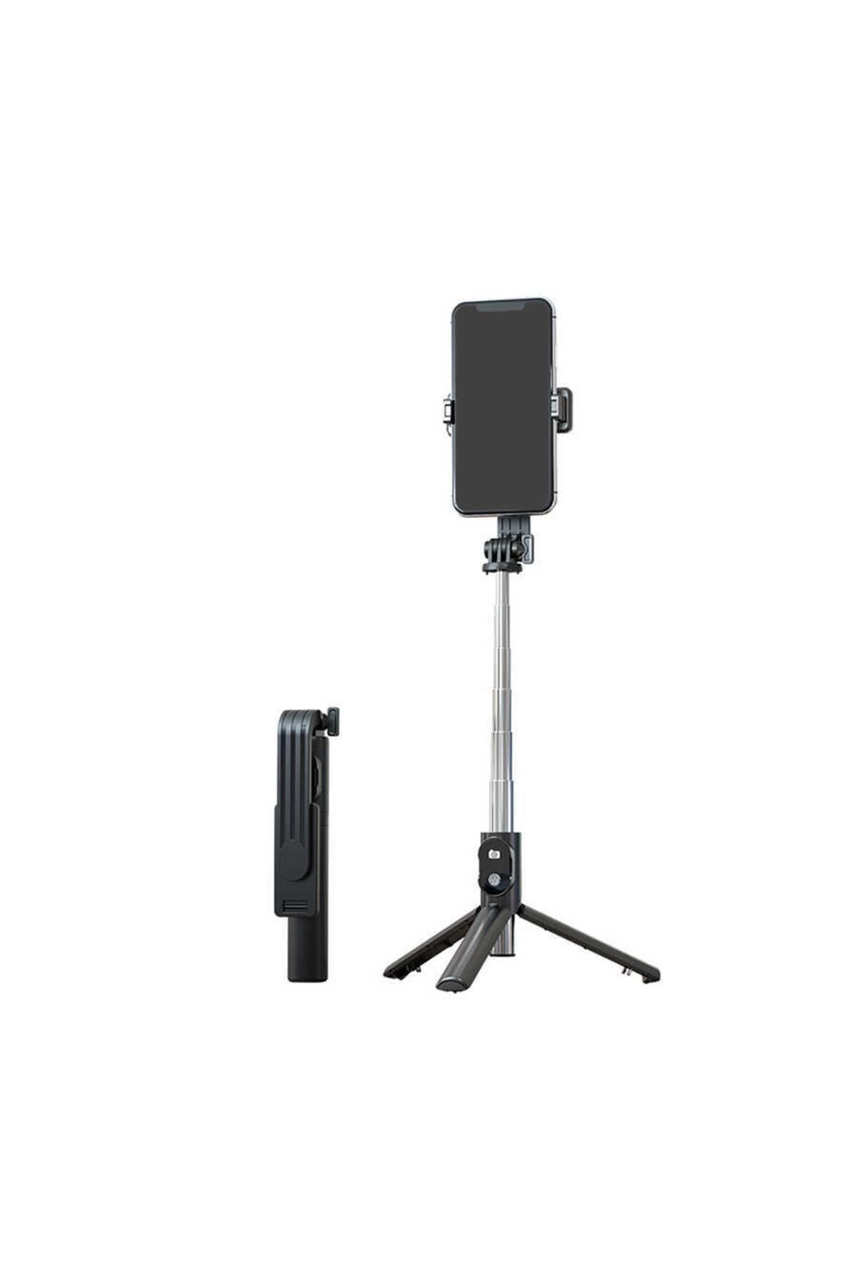 Canpay-Black Foldable Wireless Selfie Stick (built-in Remote Control+foldable+quality+360°rotating Head) 1
